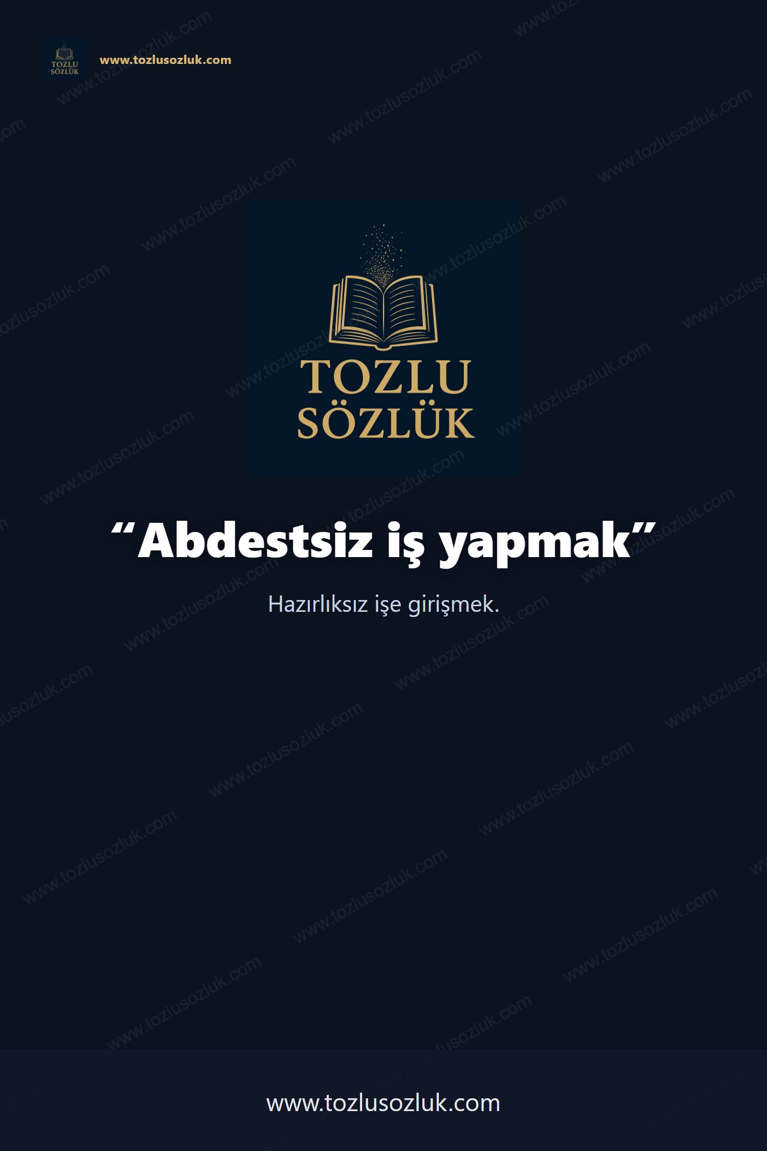 Abdestsiz iş yapmak Pinterest görseli
