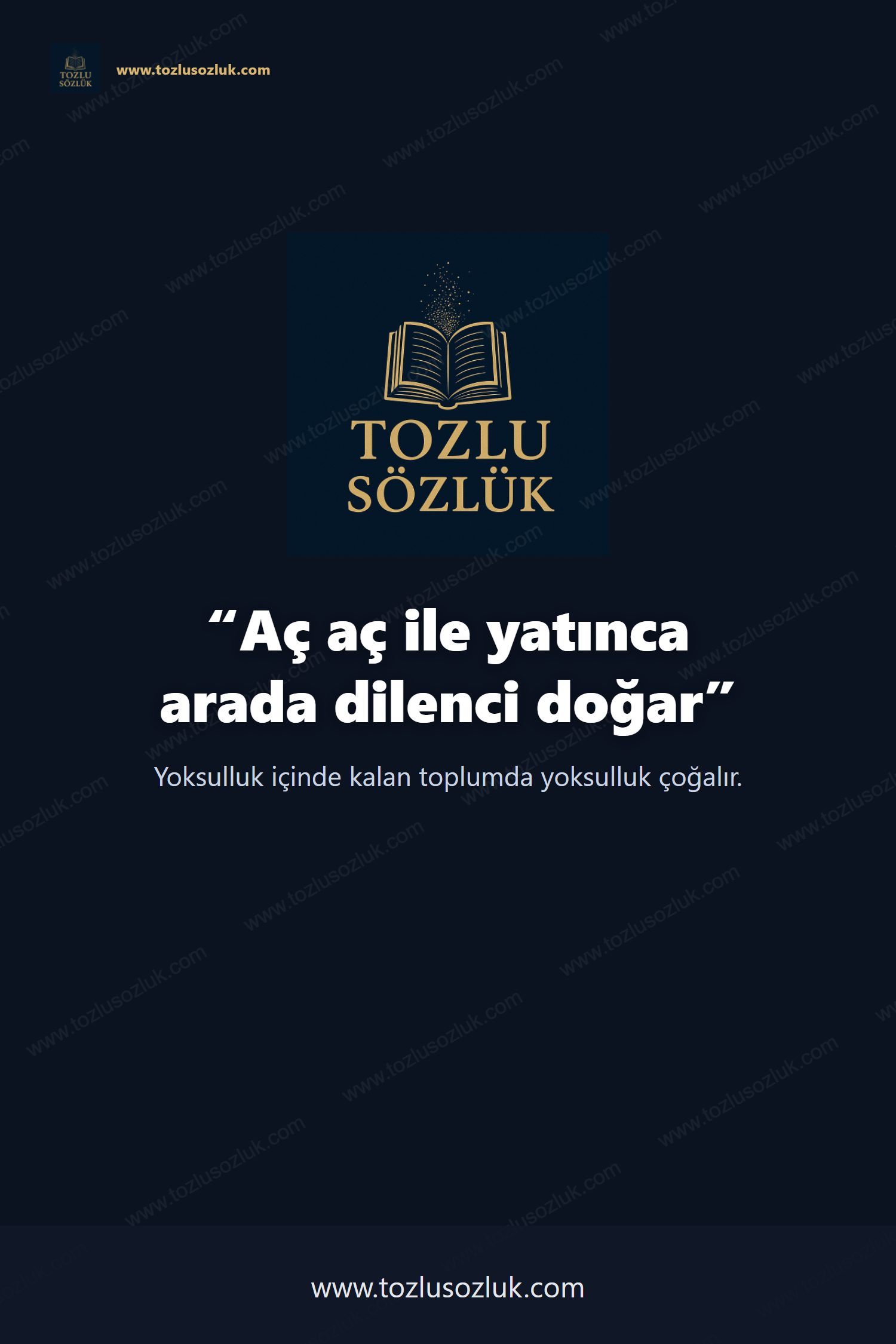 Aç aç ile yatınca arada dilenci doğar Pinterest görseli