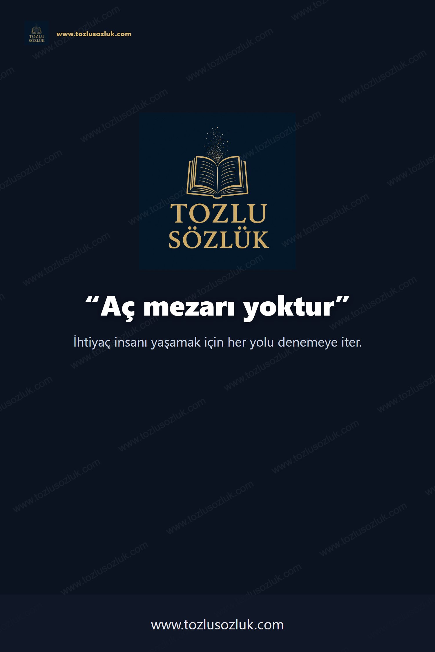 Aç mezarı yoktur Pinterest görseli