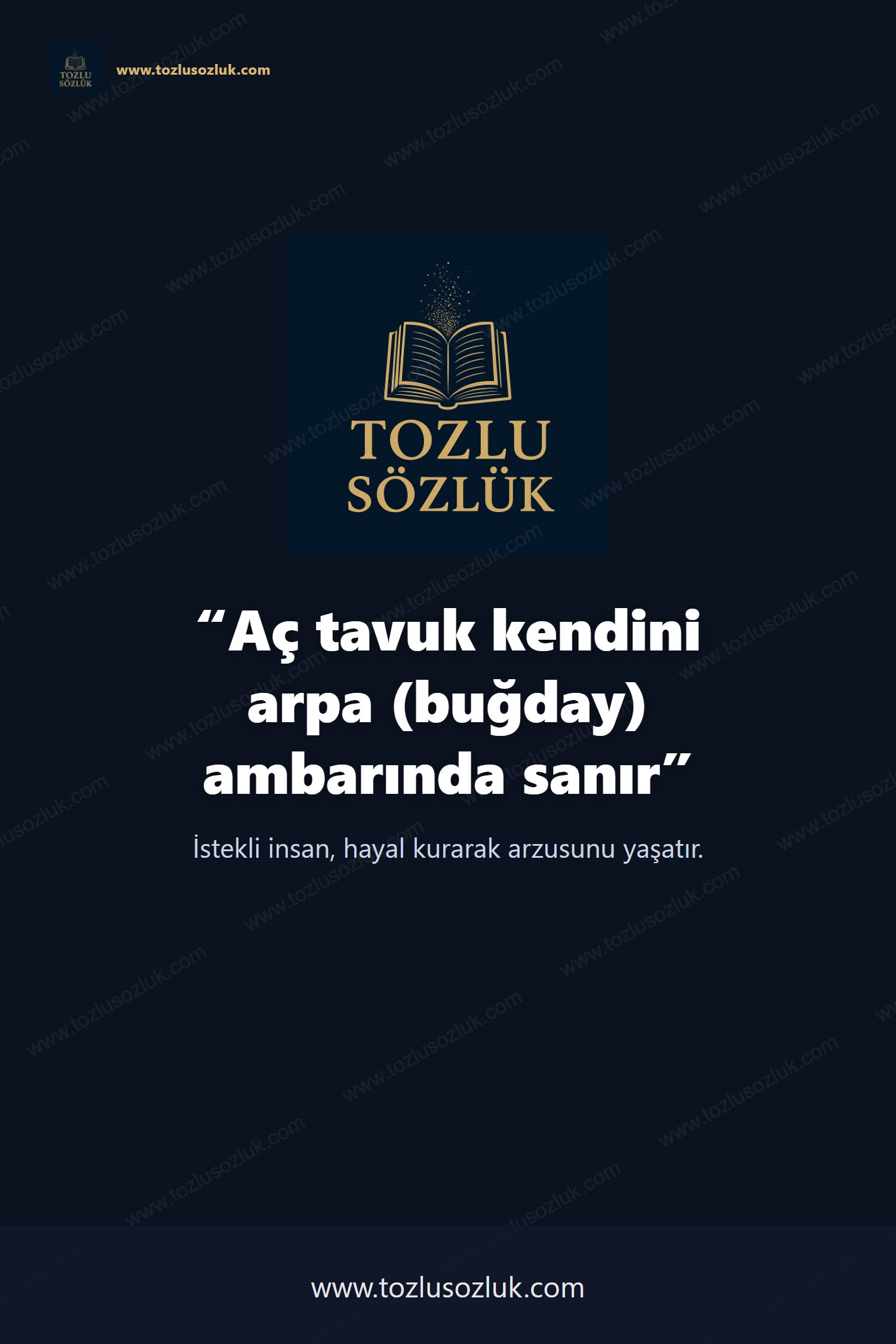 Aç tavuk kendini arpa (buğday) ambarında sanır Pinterest görseli