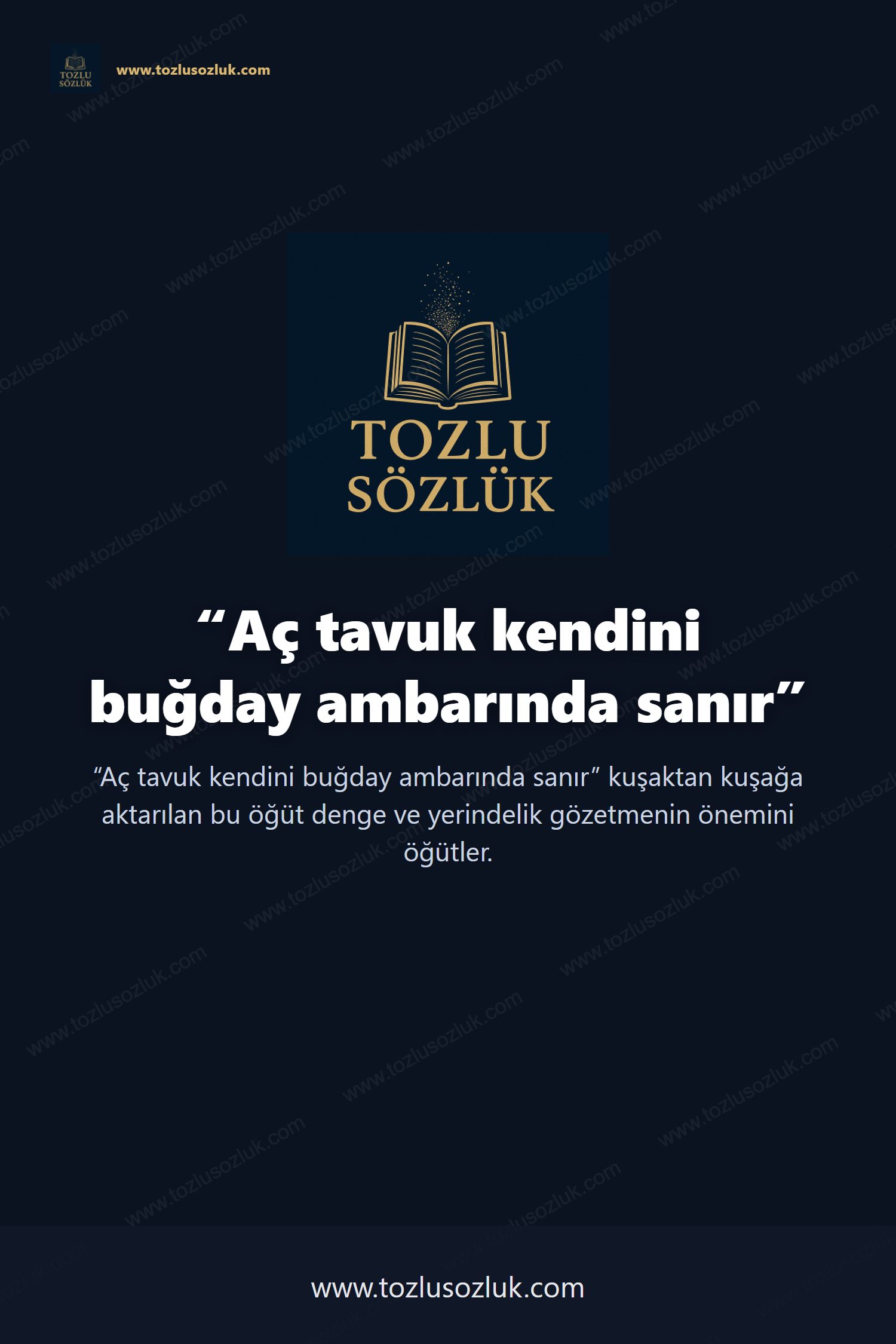 Aç tavuk kendini buğday ambarında sanır Pinterest görseli