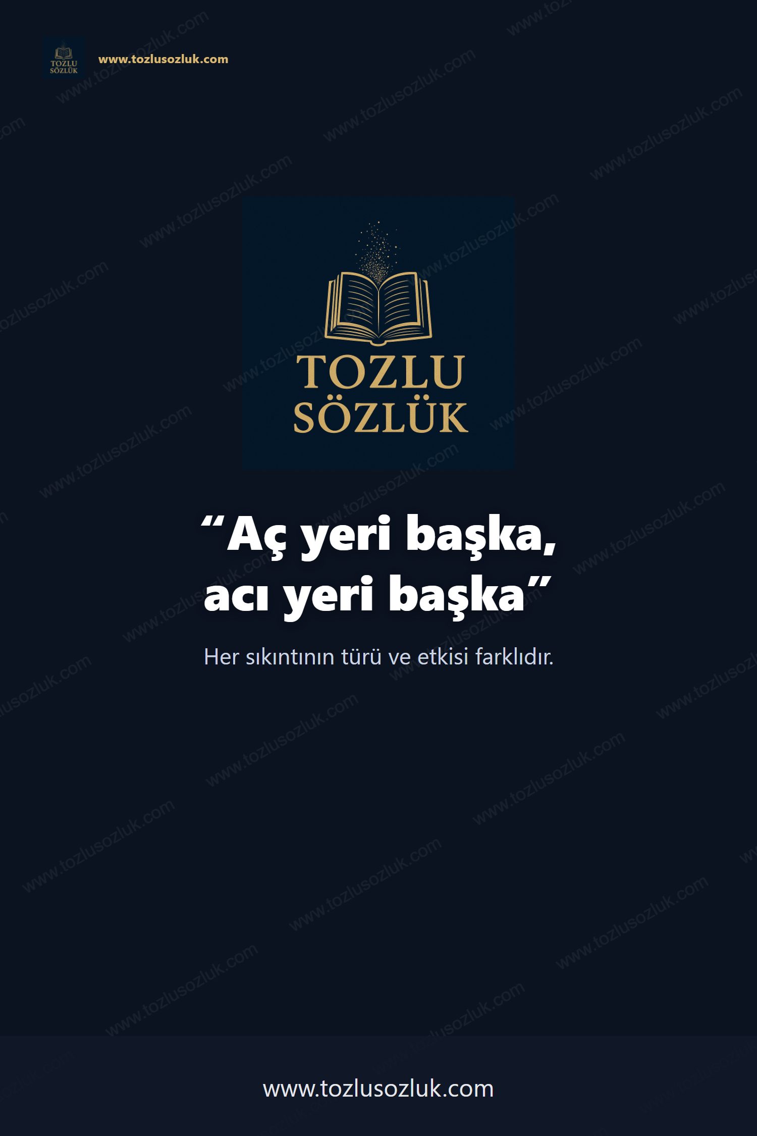 Aç yeri başka, acı yeri başka Pinterest görseli