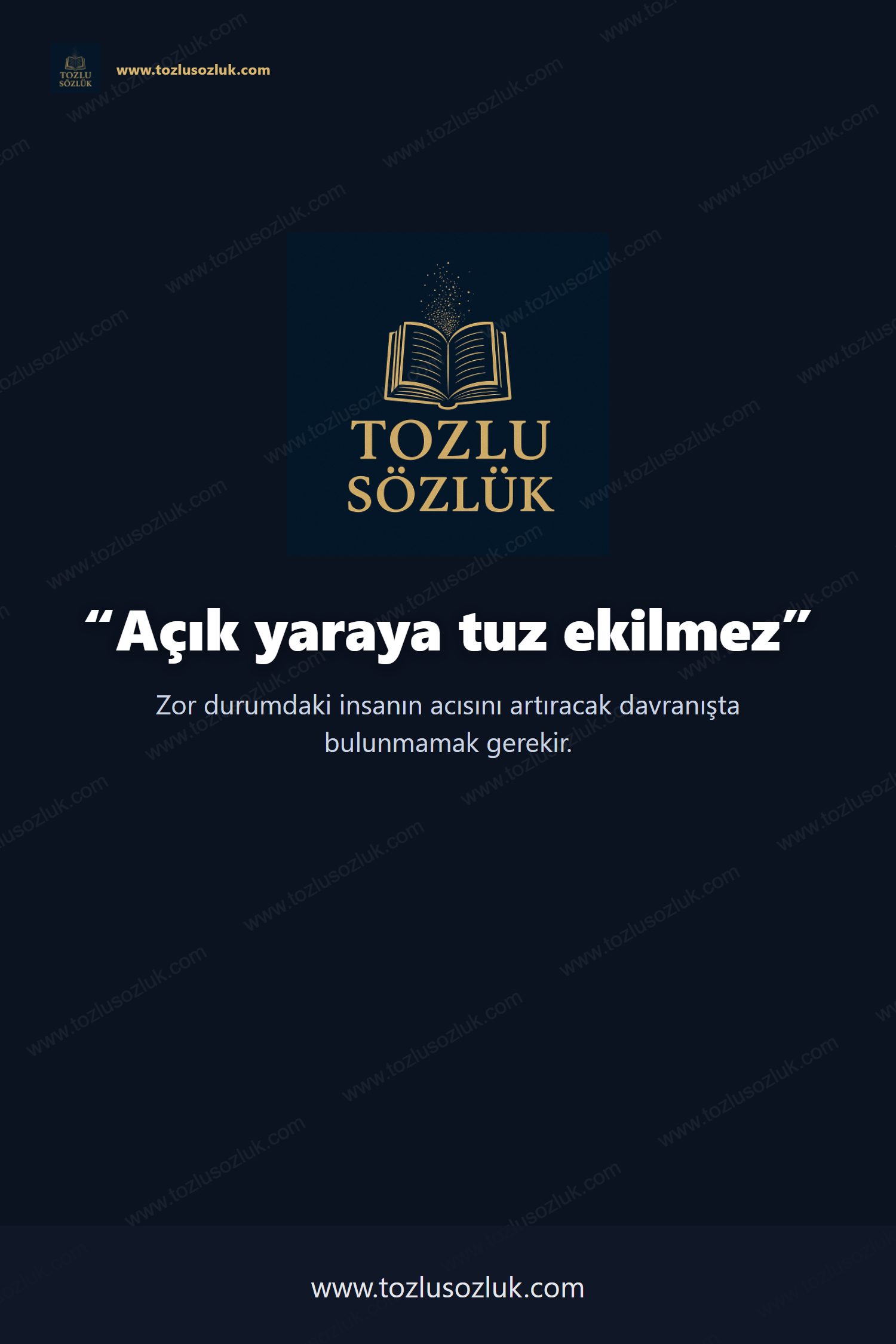 Açık yaraya tuz ekilmez Pinterest görseli