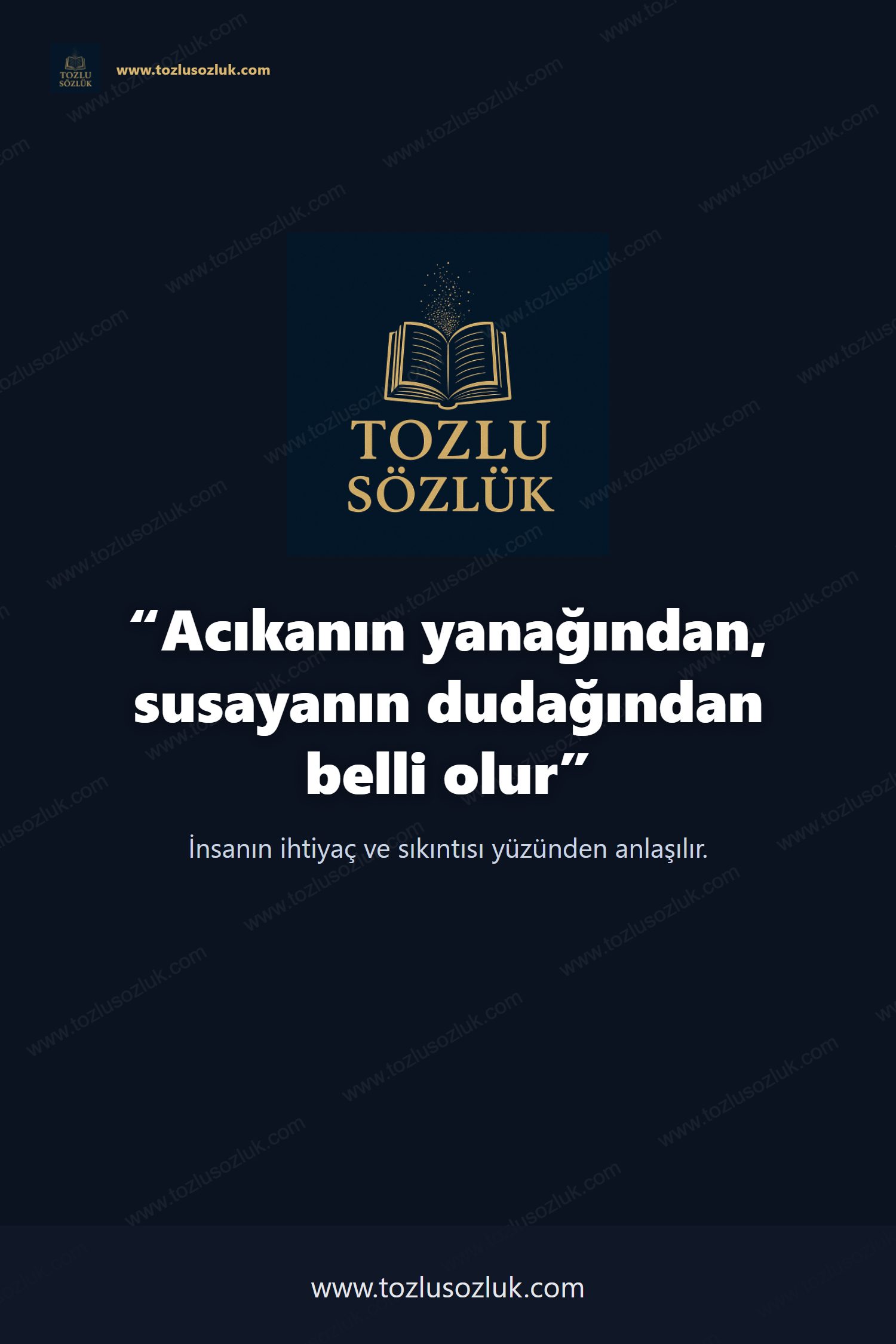 Acıkanın yanağından, susayanın dudağından belli olur Pinterest görseli