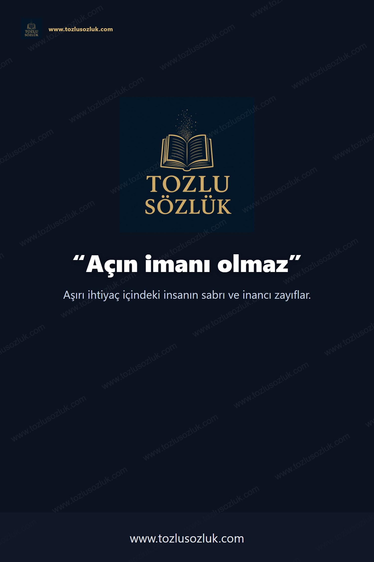 Açın imanı olmaz Pinterest görseli