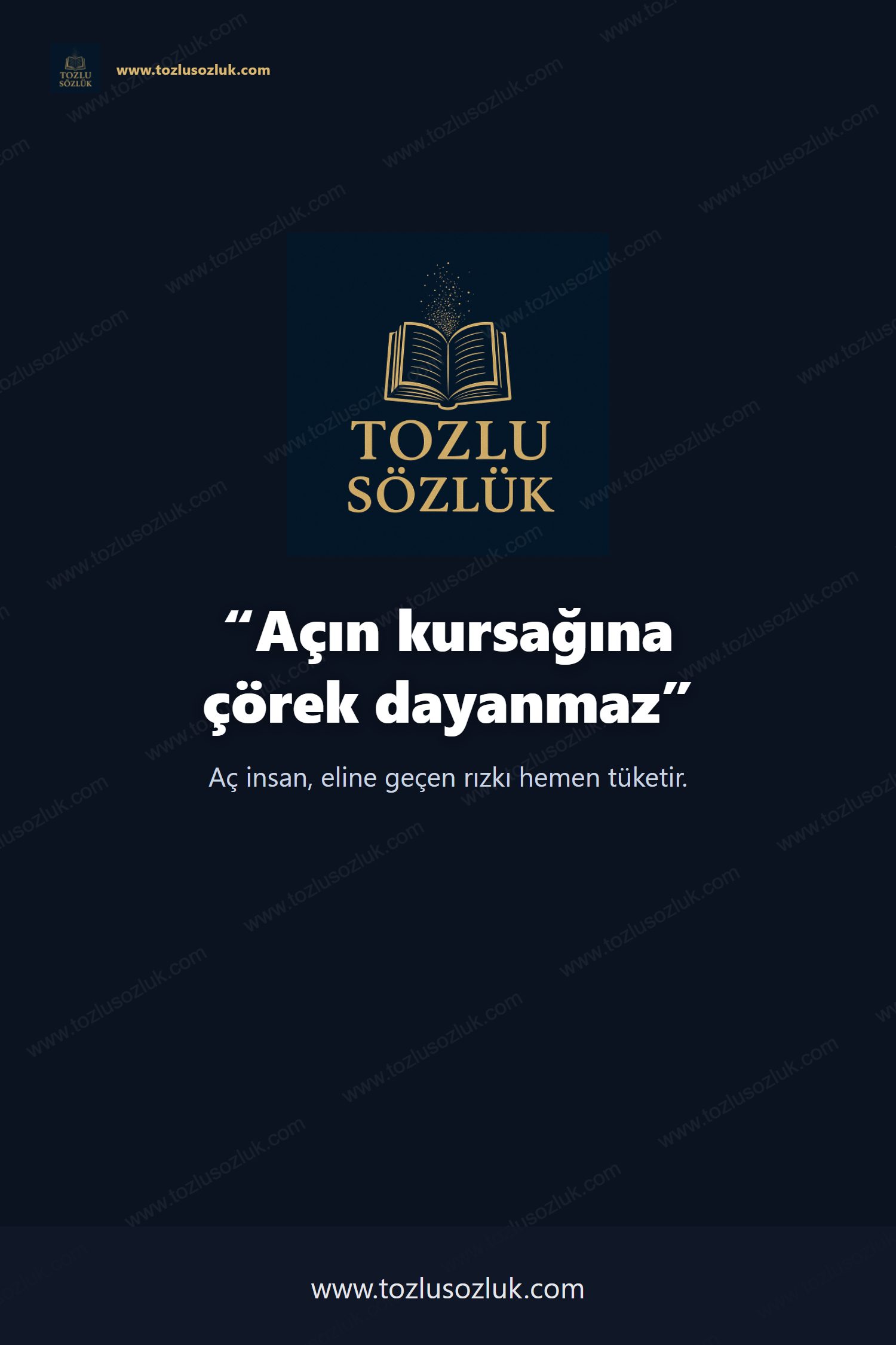 Açın kursağına çörek dayanmaz Pinterest görseli