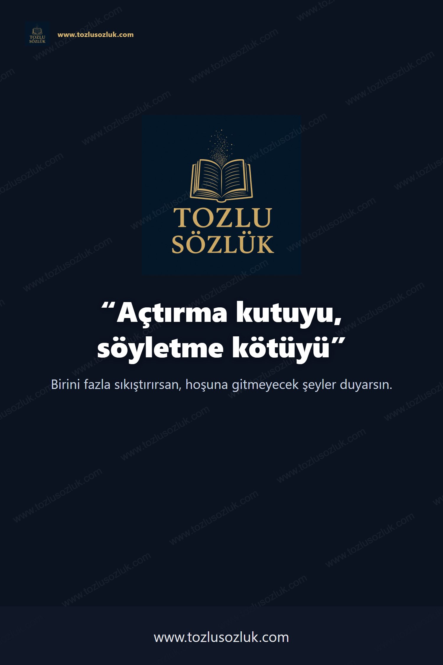 Açtırma kutuyu, söyletme kötüyü Pinterest görseli