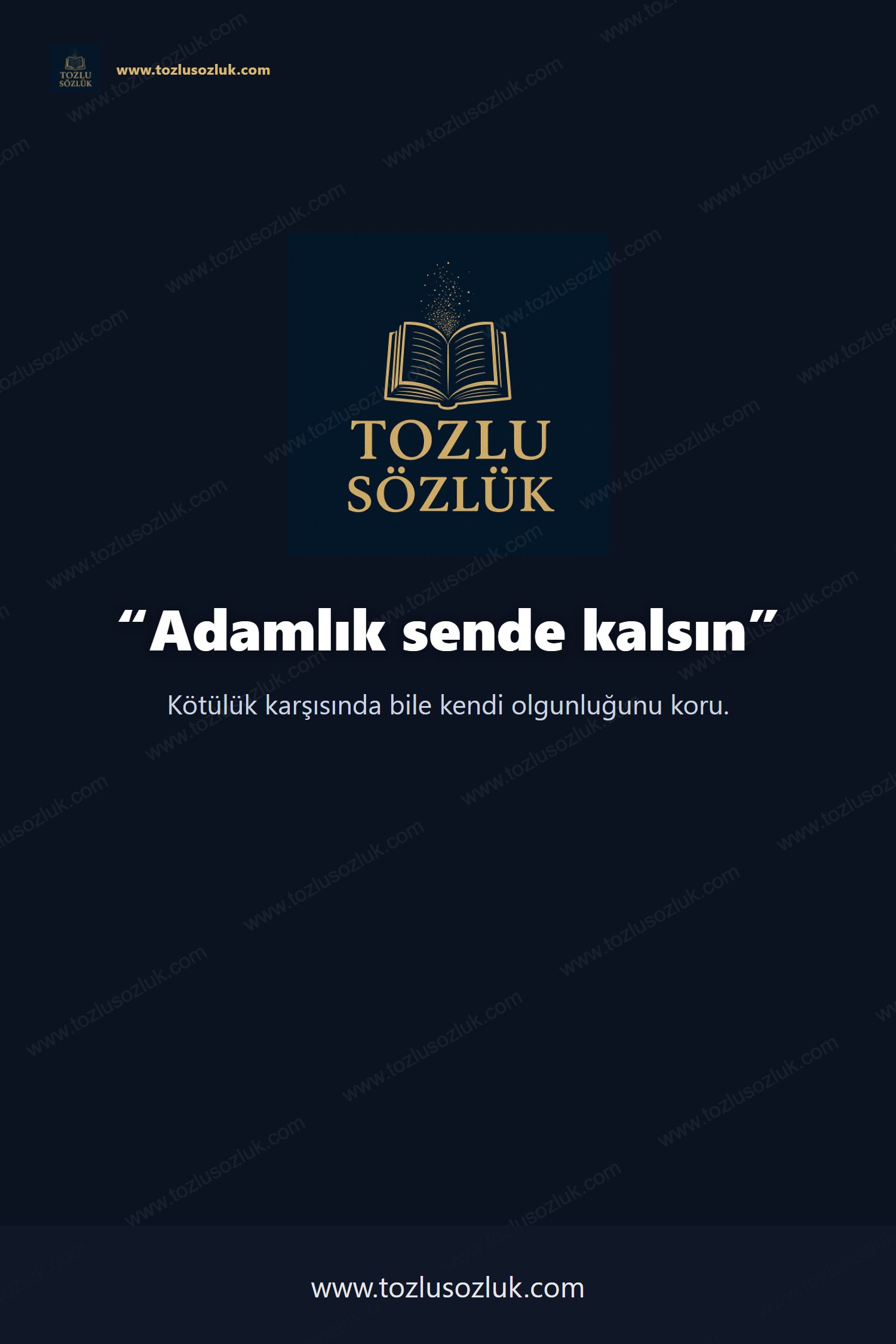 Adamlık sende kalsın Pinterest görseli