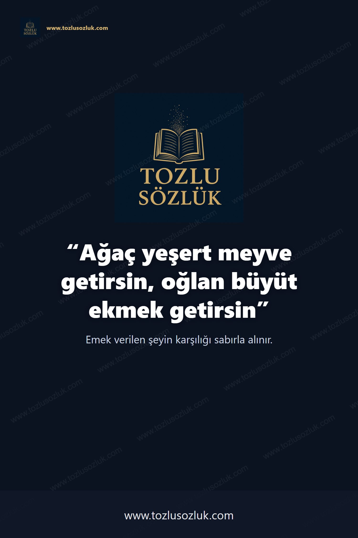 Ağaç yeşert meyve getirsin, oğlan büyüt ekmek getirsin Pinterest görseli