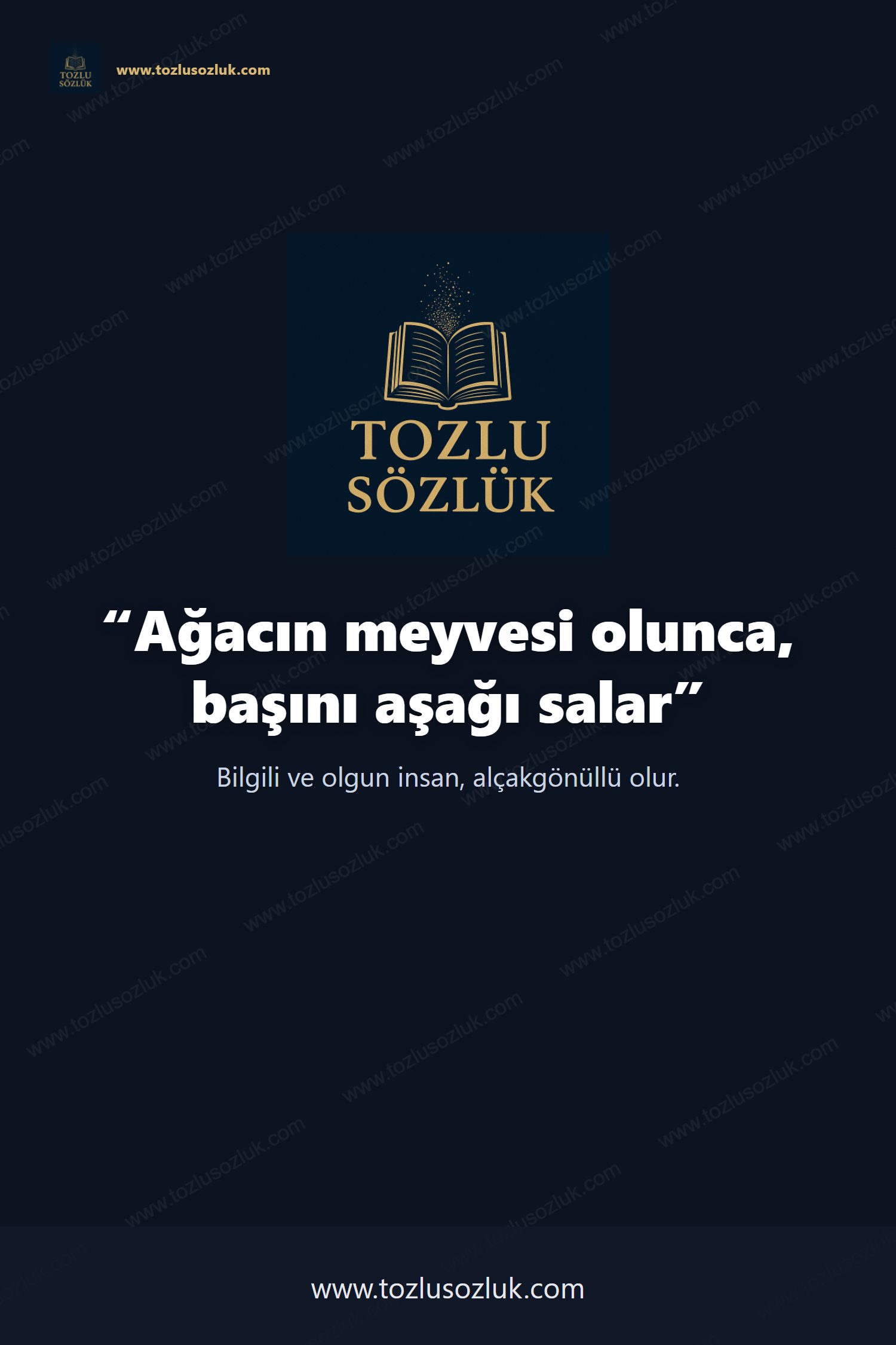 Ağacın meyvesi olunca, başını aşağı salar Pinterest görseli