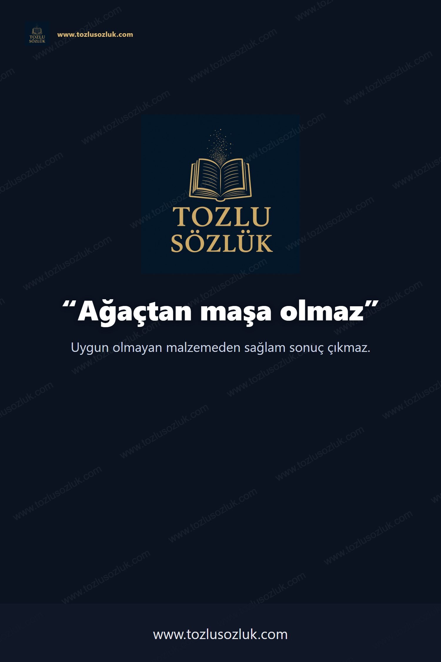 Ağaçtan maşa olmaz Pinterest görseli