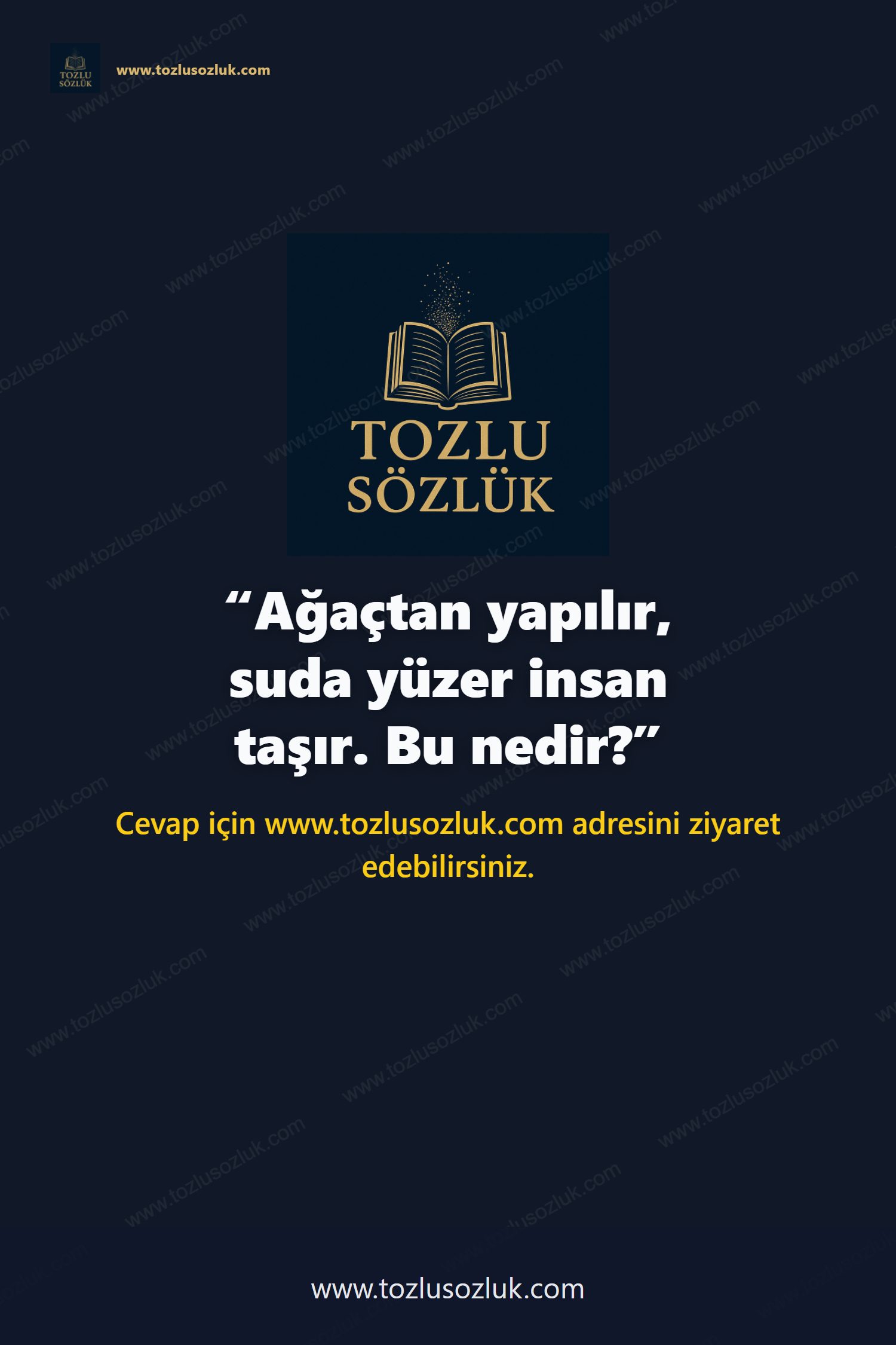 Ağaçtan yapılır, suda yüzer insan taşır. Bu nedir? Pinterest görseli