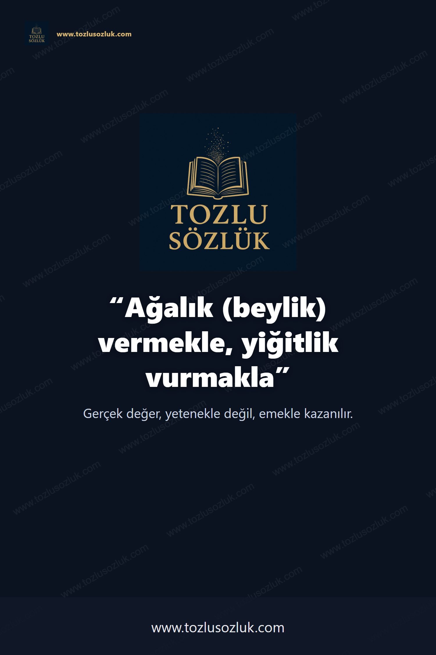 Ağalık (beylik) vermekle, yiğitlik vurmakla Pinterest görseli