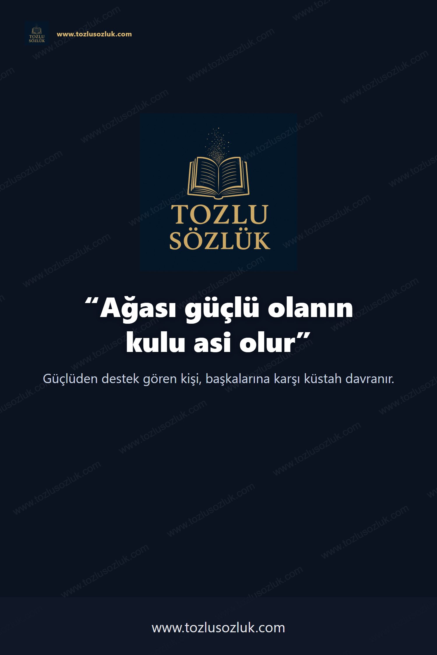 Ağası güçlü olanın kulu asi olur Pinterest görseli