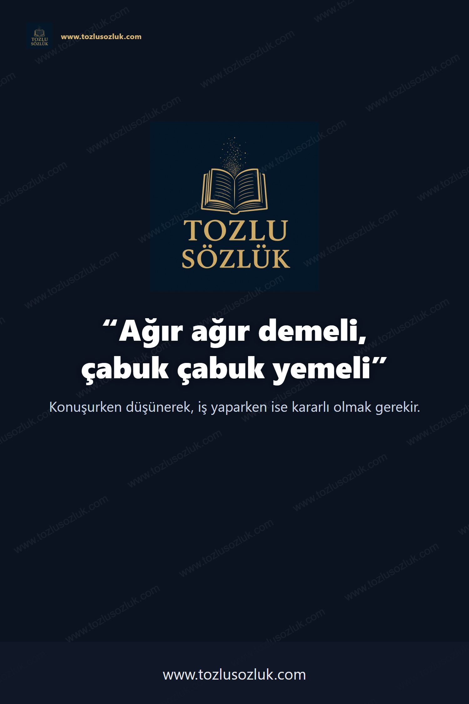 Ağır ağır demeli, çabuk çabuk yemeli Pinterest görseli