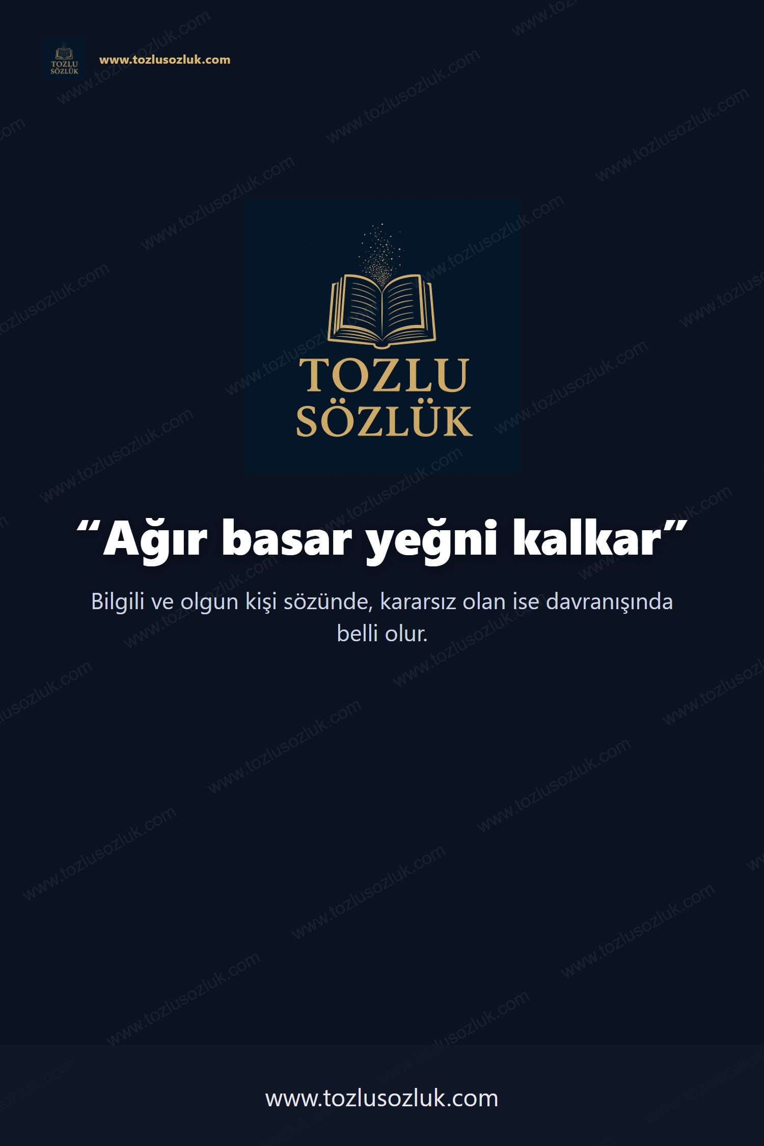 Ağır basar yeğni kalkar Pinterest görseli