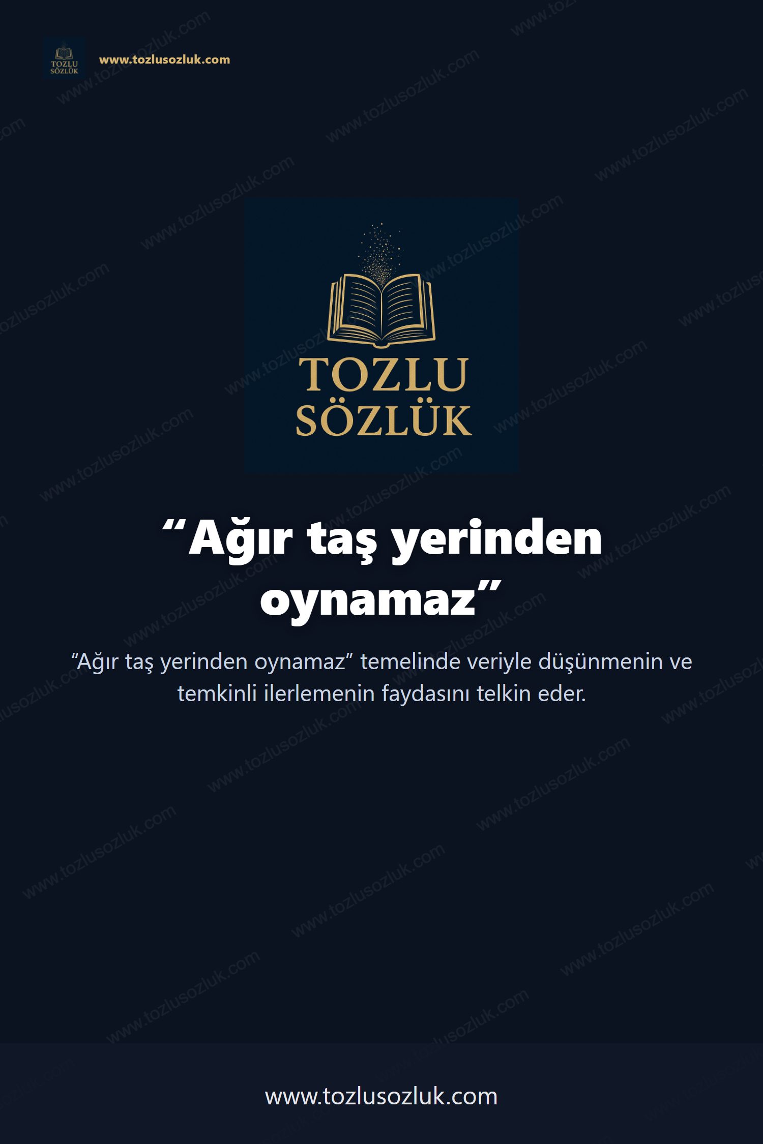 Ağır taş yerinden oynamaz Pinterest görseli