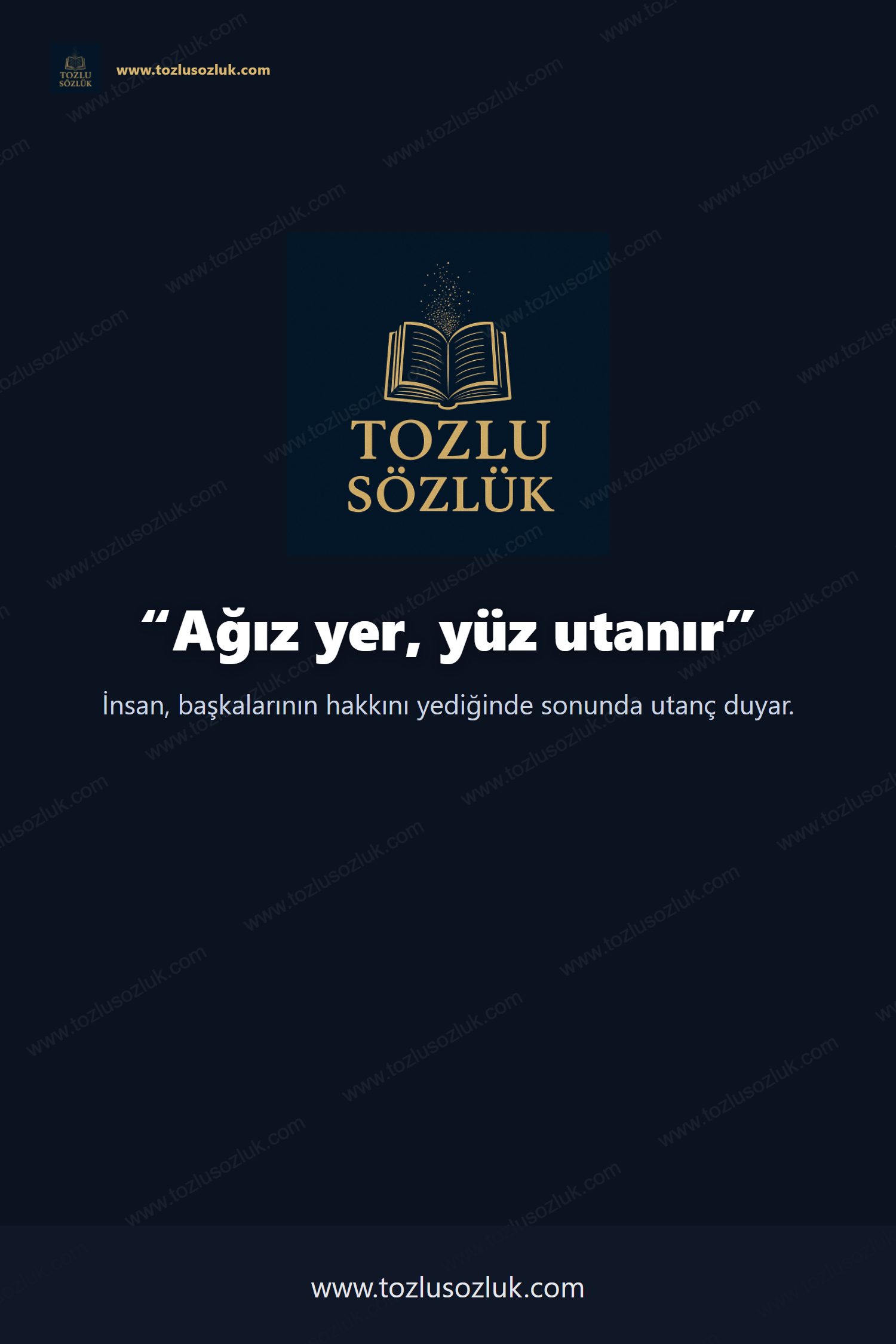 Ağız yer, yüz utanır Pinterest görseli