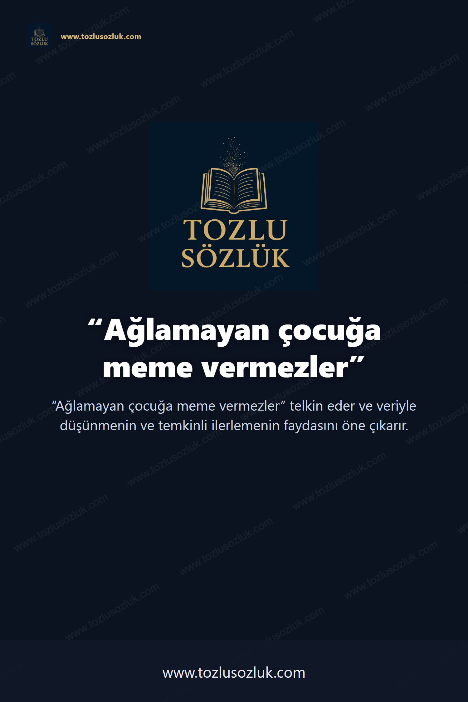 Ağlamayan çocuğa meme vermezler Pinterest görseli