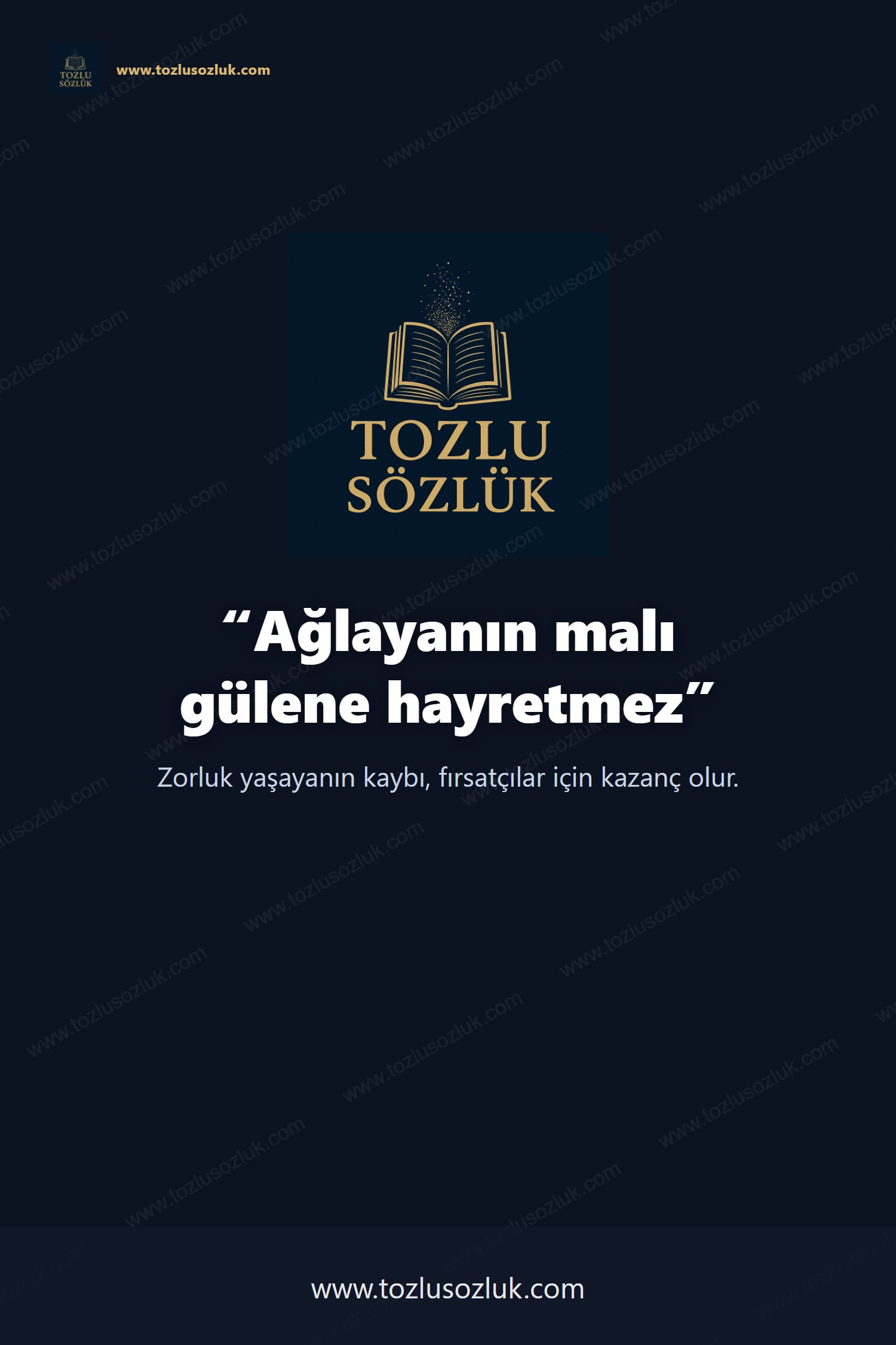 Ağlayanın malı gülene hayretmez Pinterest görseli