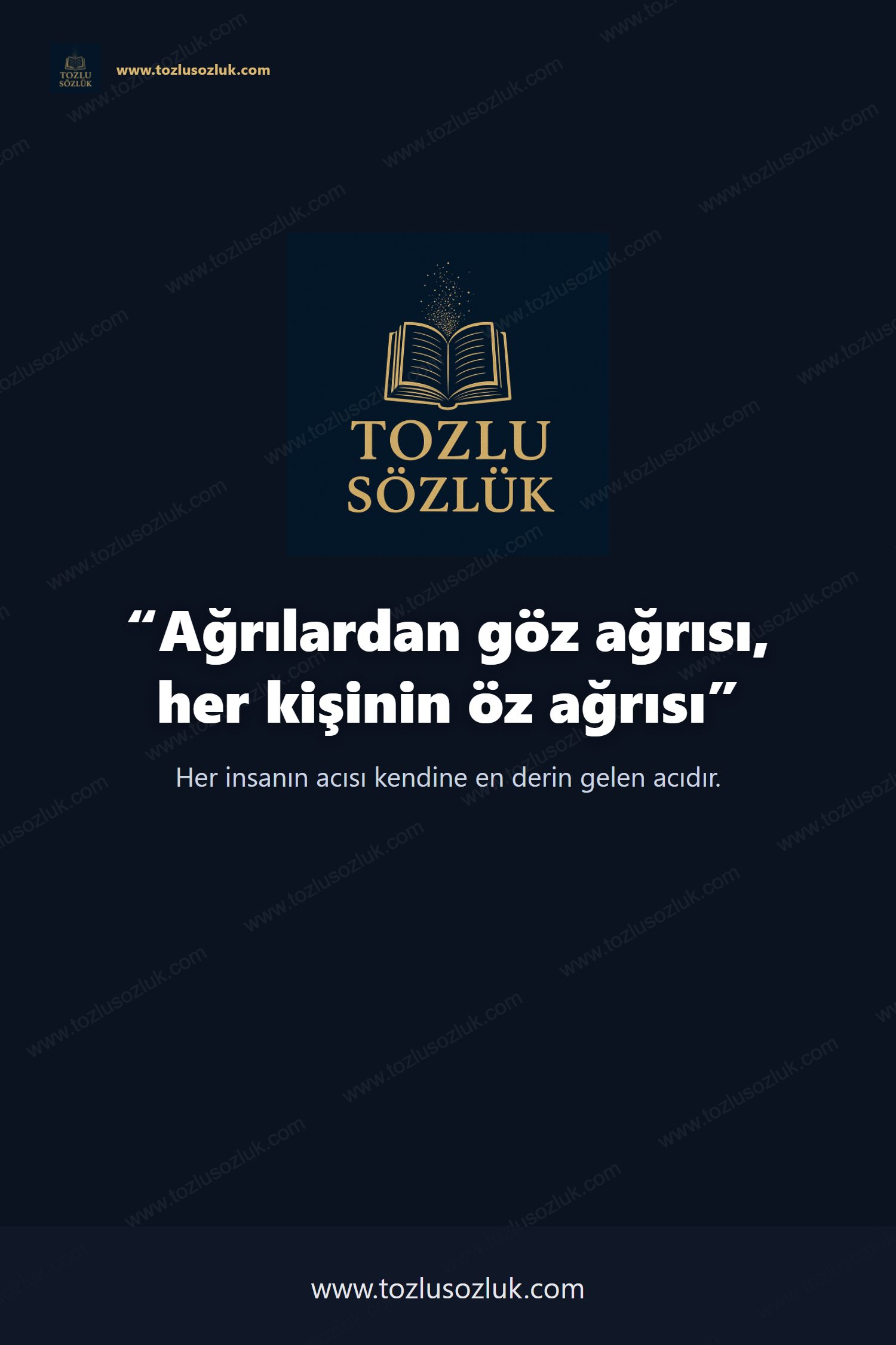 Ağrılardan göz ağrısı, her kişinin öz ağrısı Pinterest görseli