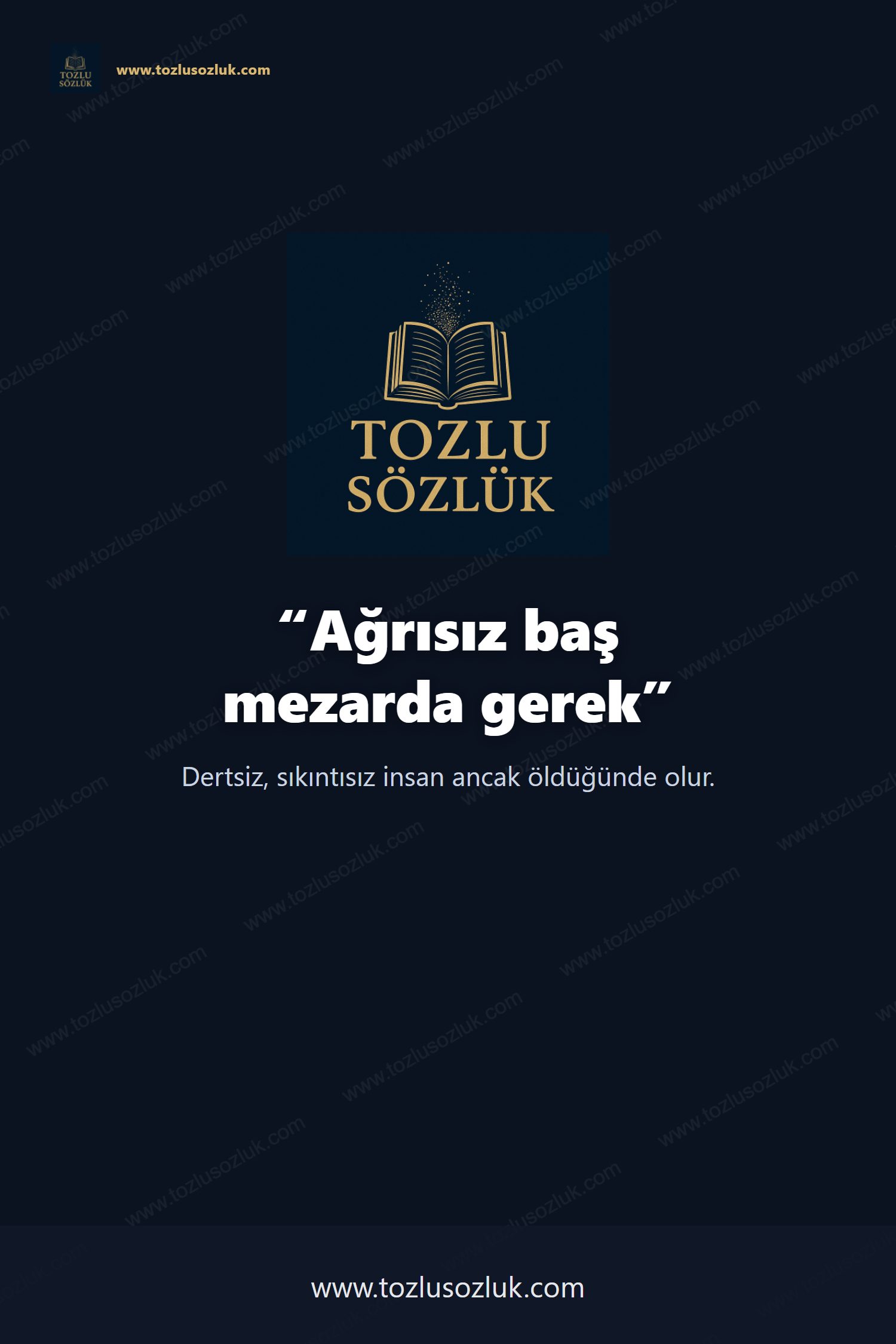 Ağrısız baş mezarda gerek Pinterest görseli