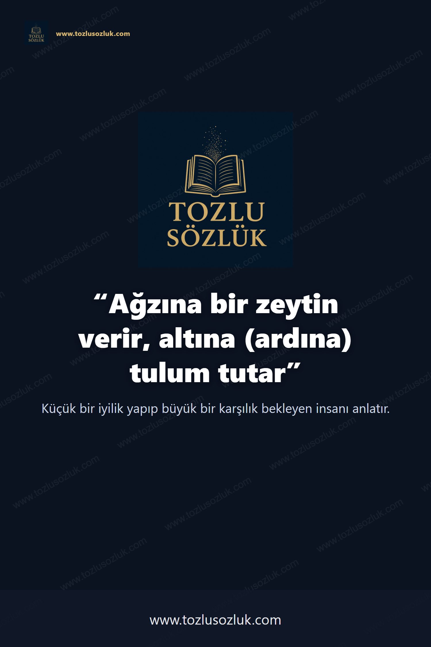 Ağzına bir zeytin verir, altına (ardına) tulum tutar Pinterest görseli