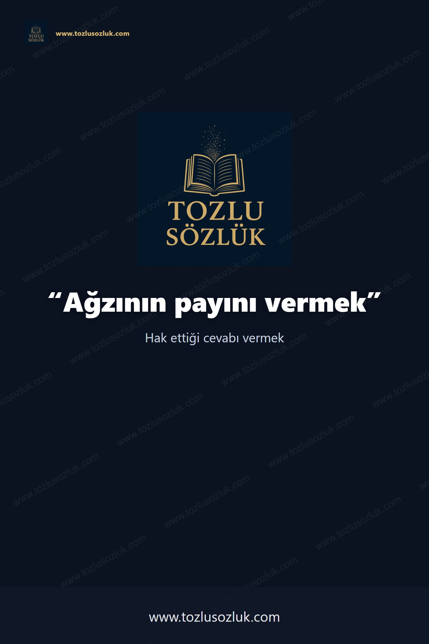 Ağzının payını vermek Pinterest görseli