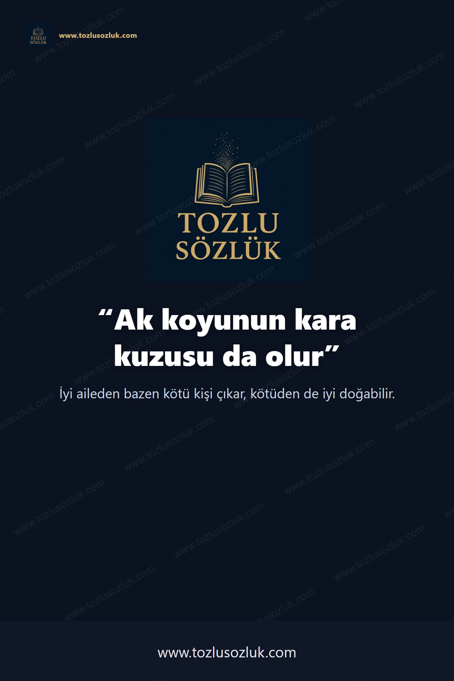 Ak koyunun kara kuzusu da olur Pinterest görseli