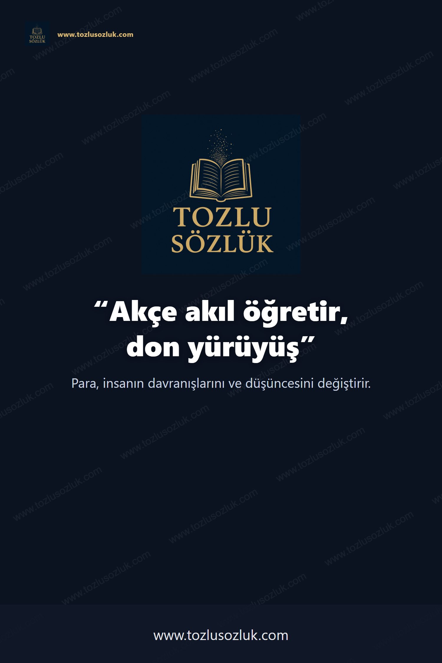 Akçe akıl öğretir, don yürüyüş Pinterest görseli