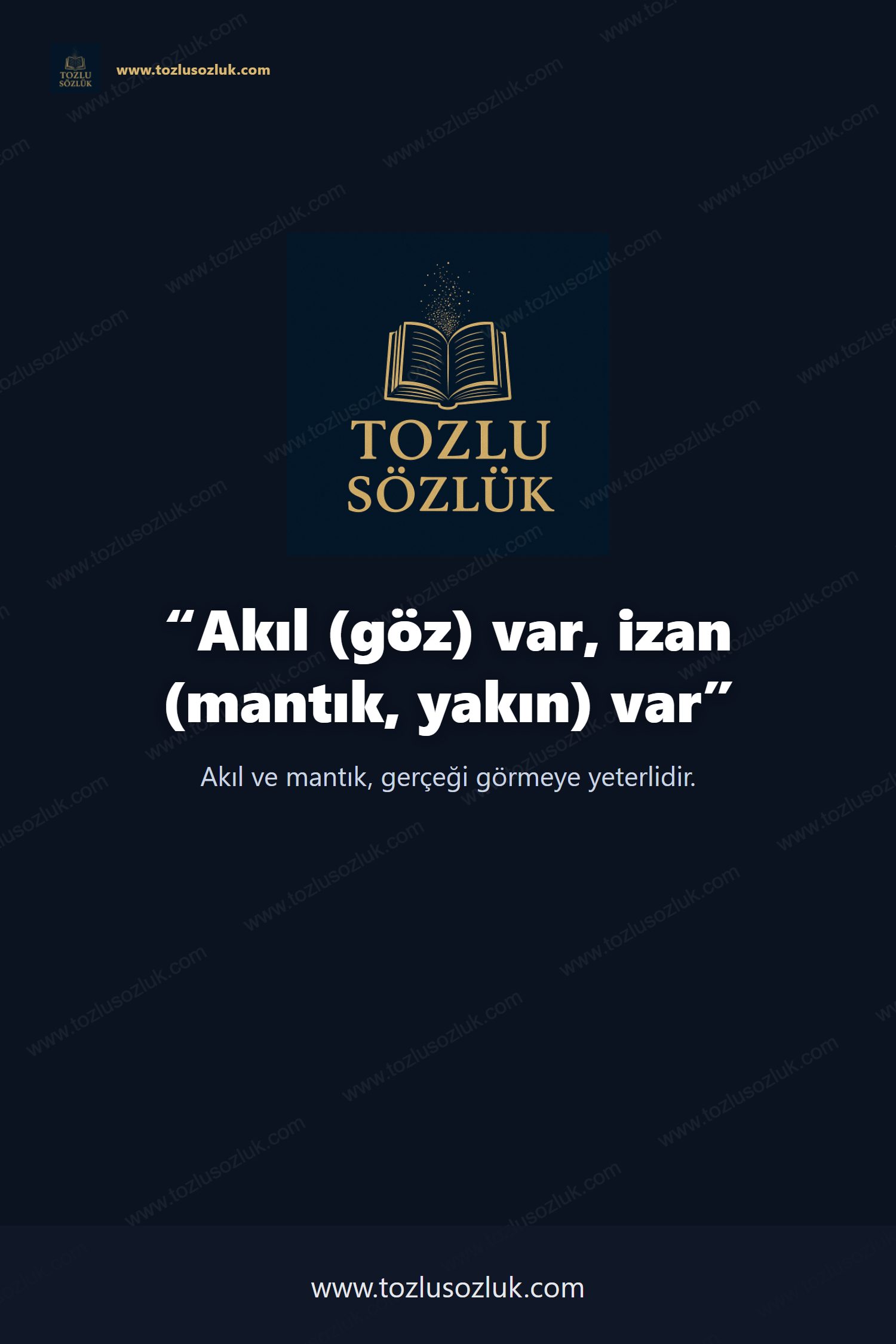 Akıl (göz) var, izan (mantık, yakın) var Pinterest görseli