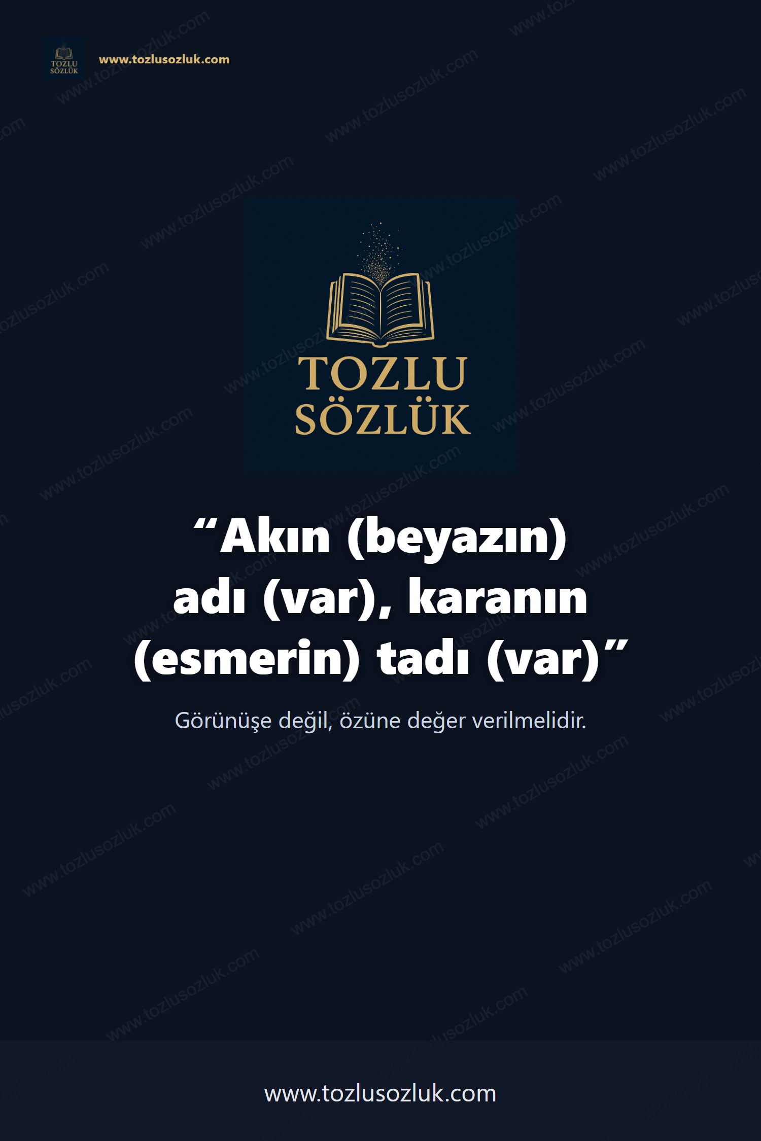 Akın (beyazın) adı (var), karanın (esmerin) tadı (var) Pinterest görseli