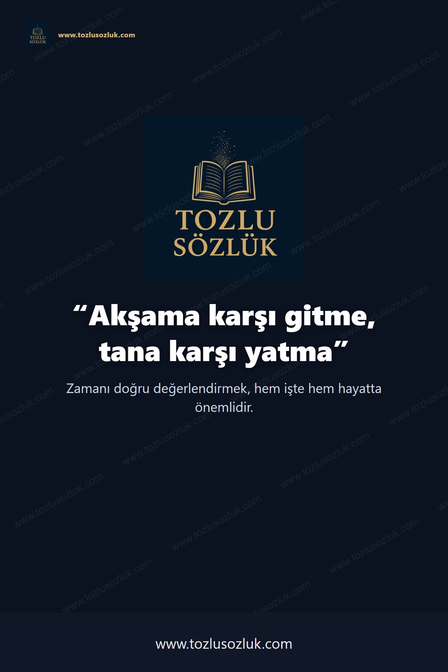 Akşama karşı gitme, tana karşı yatma Pinterest görseli