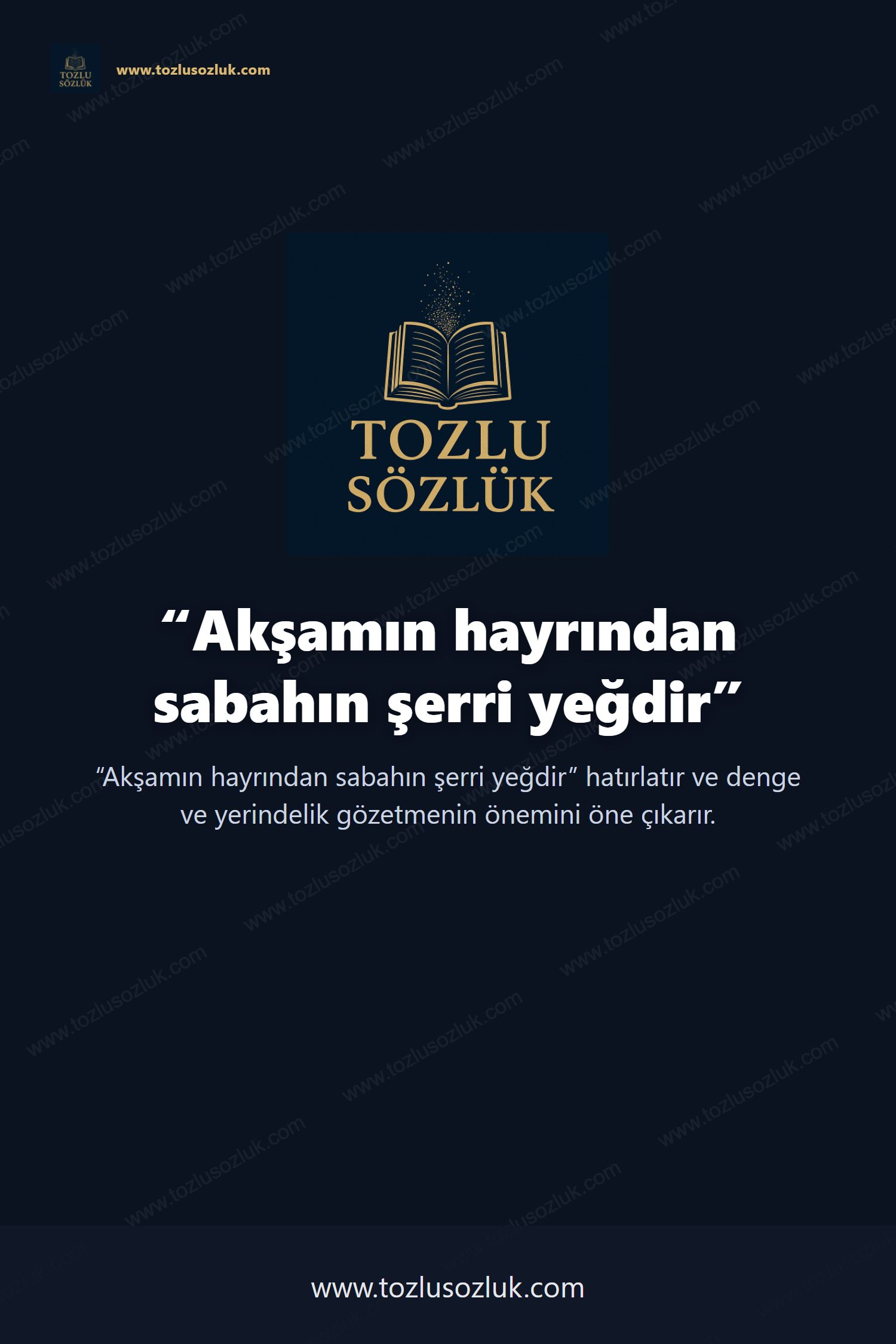 Akşamın hayrından sabahın şerri yeğdir Pinterest görseli