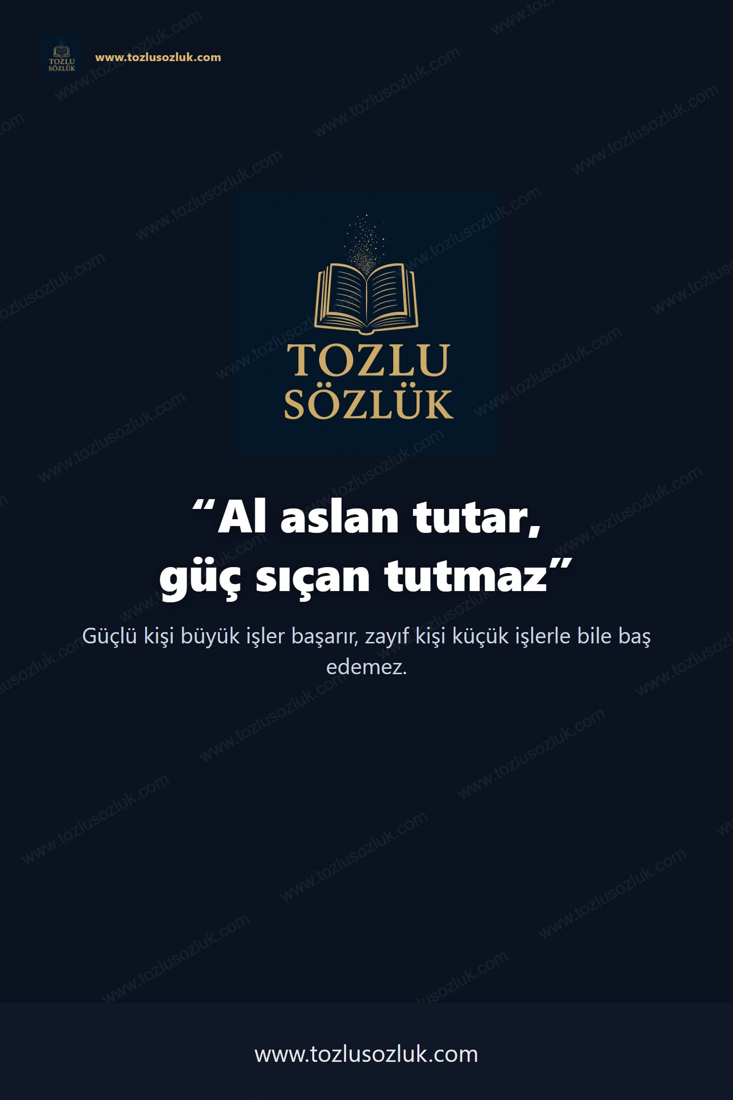 Al aslan tutar, güç sıçan tutmaz Pinterest görseli