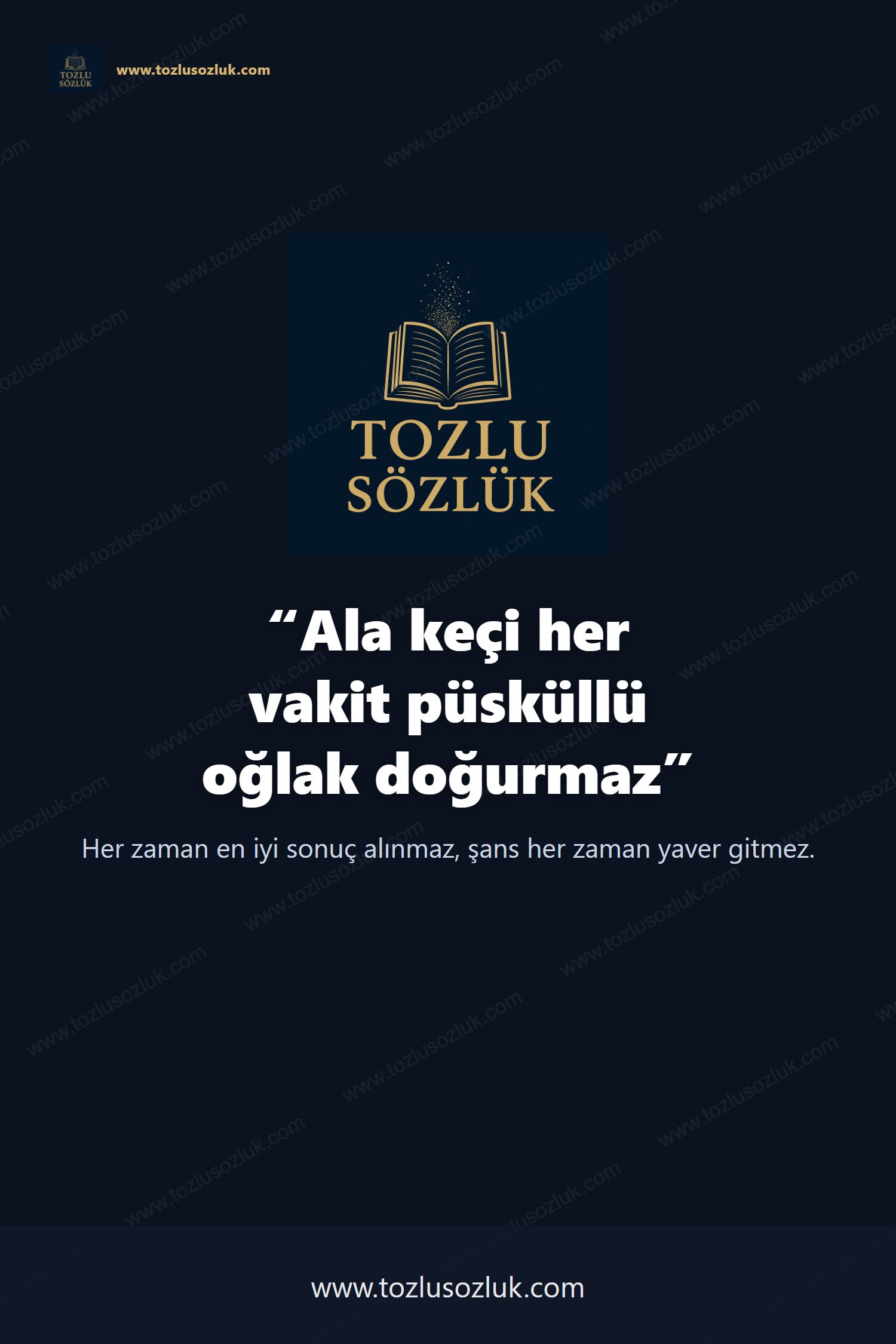 Ala keçi her vakit püsküllü oğlak doğurmaz Pinterest görseli