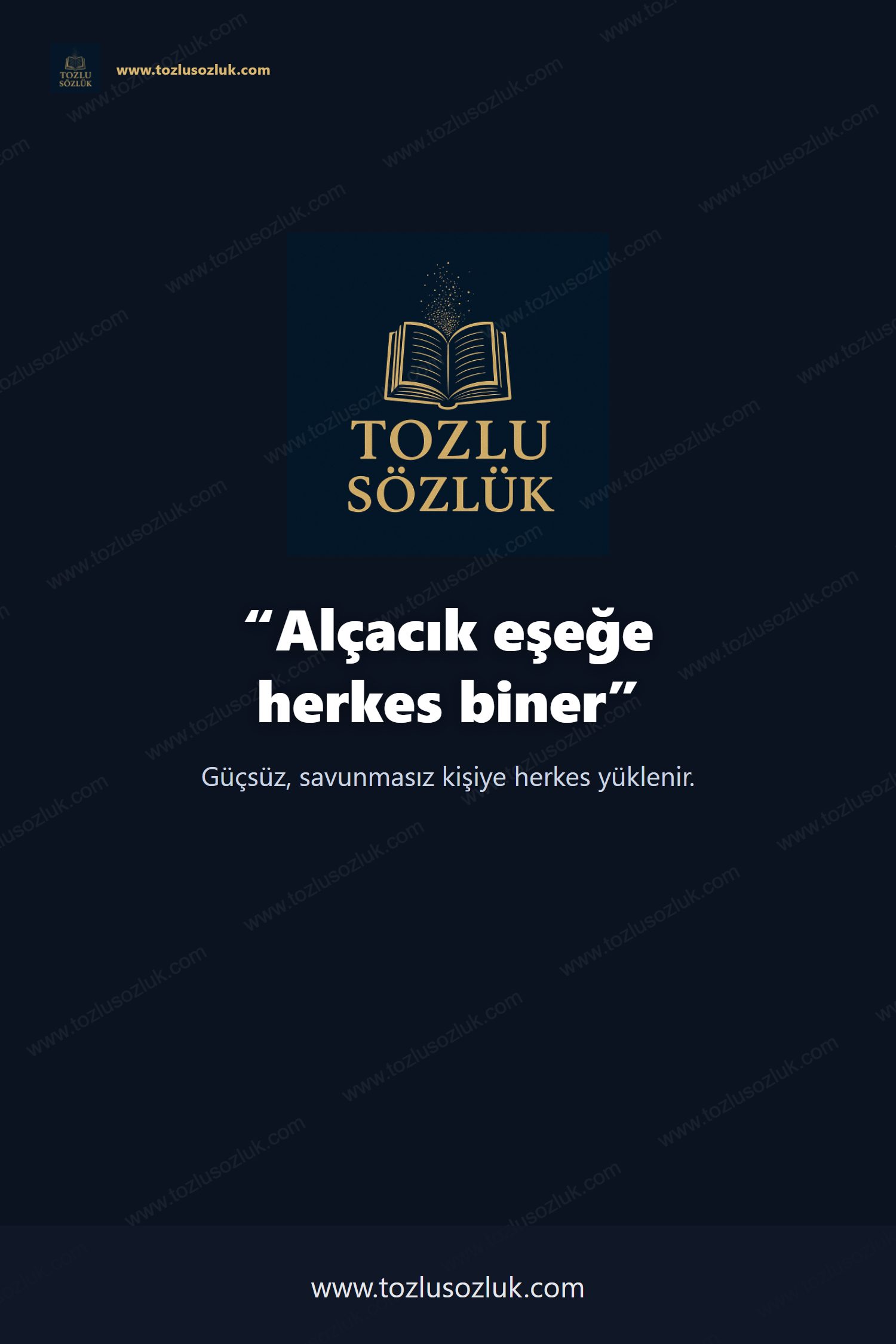 Alçacık eşeğe herkes biner Pinterest görseli