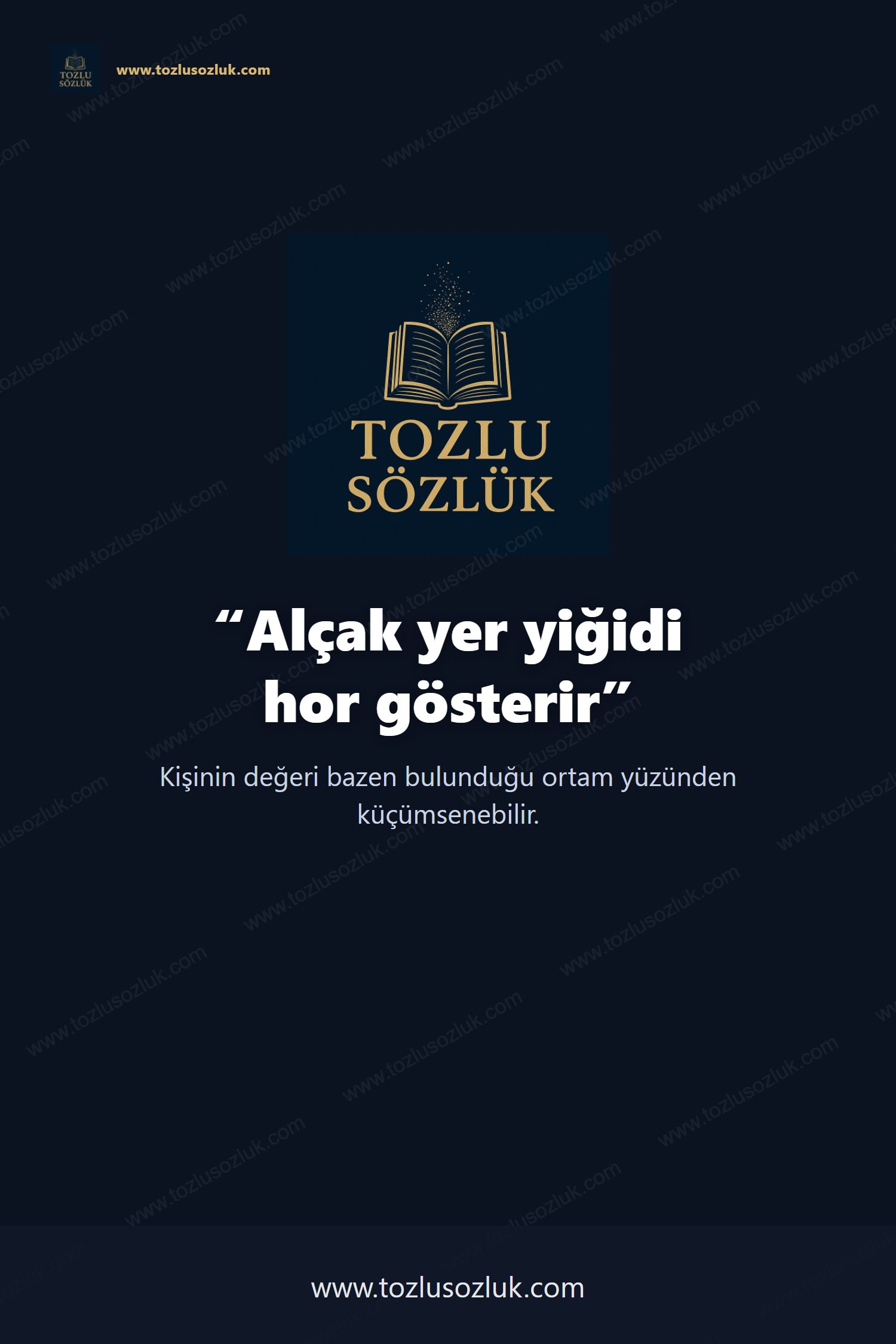 Alçak yer yiğidi hor gösterir Pinterest görseli