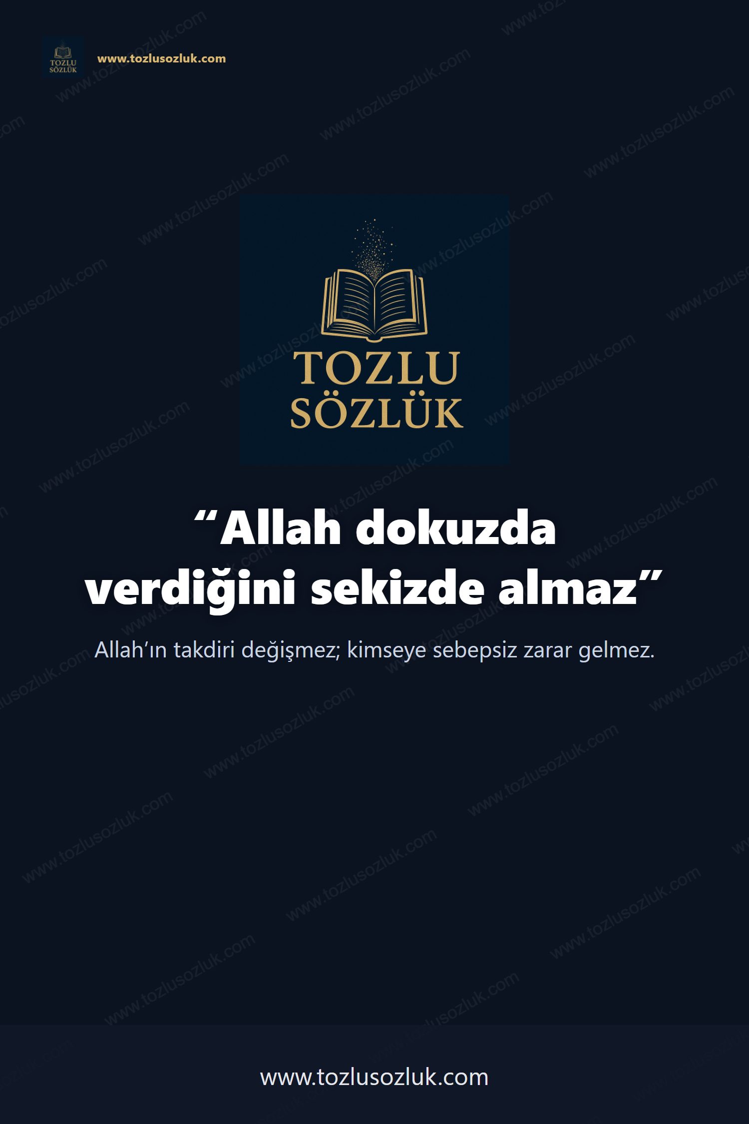 Allah dokuzda verdiğini sekizde almaz Pinterest görseli