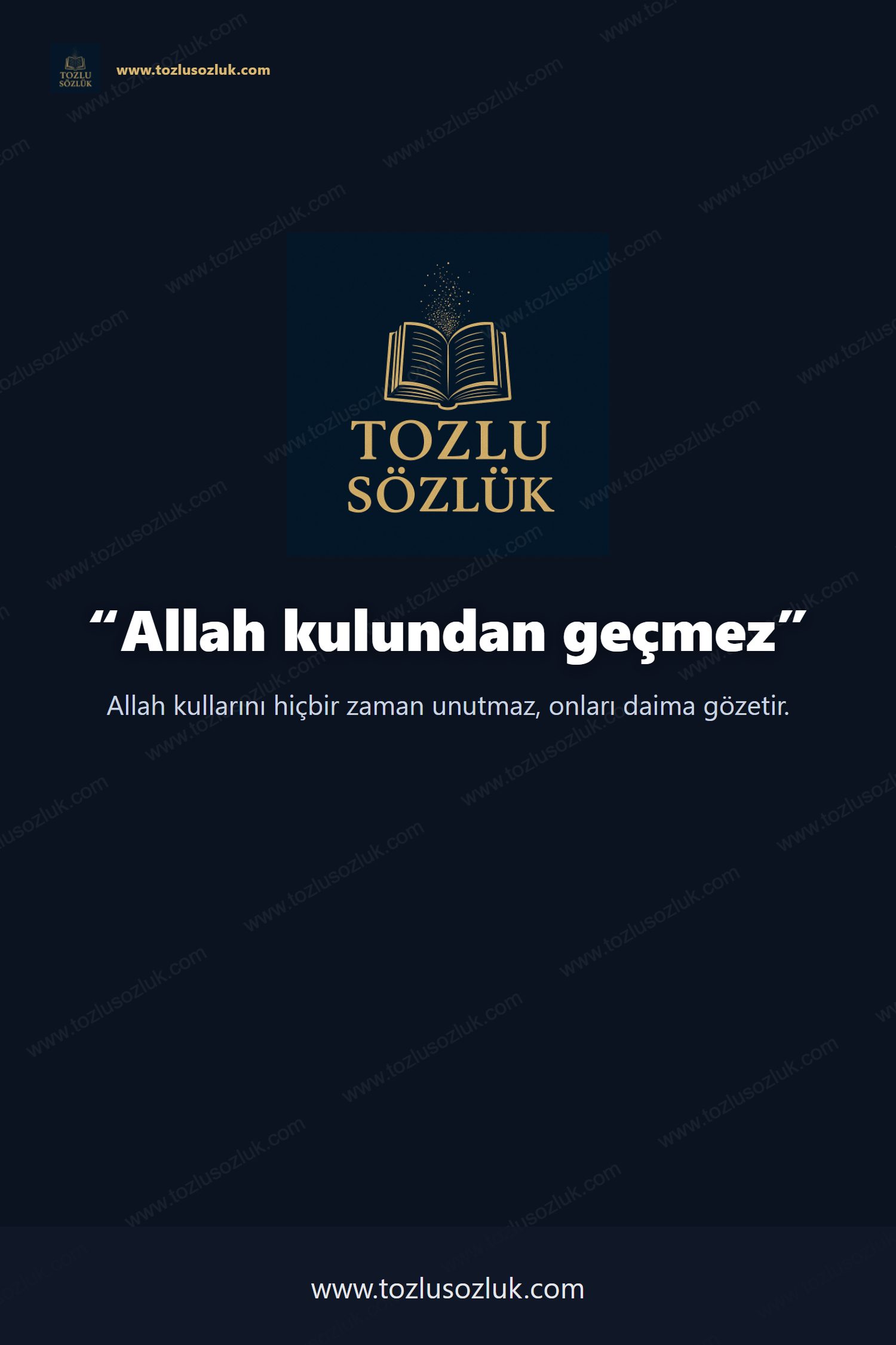 Allah kulundan geçmez Pinterest görseli