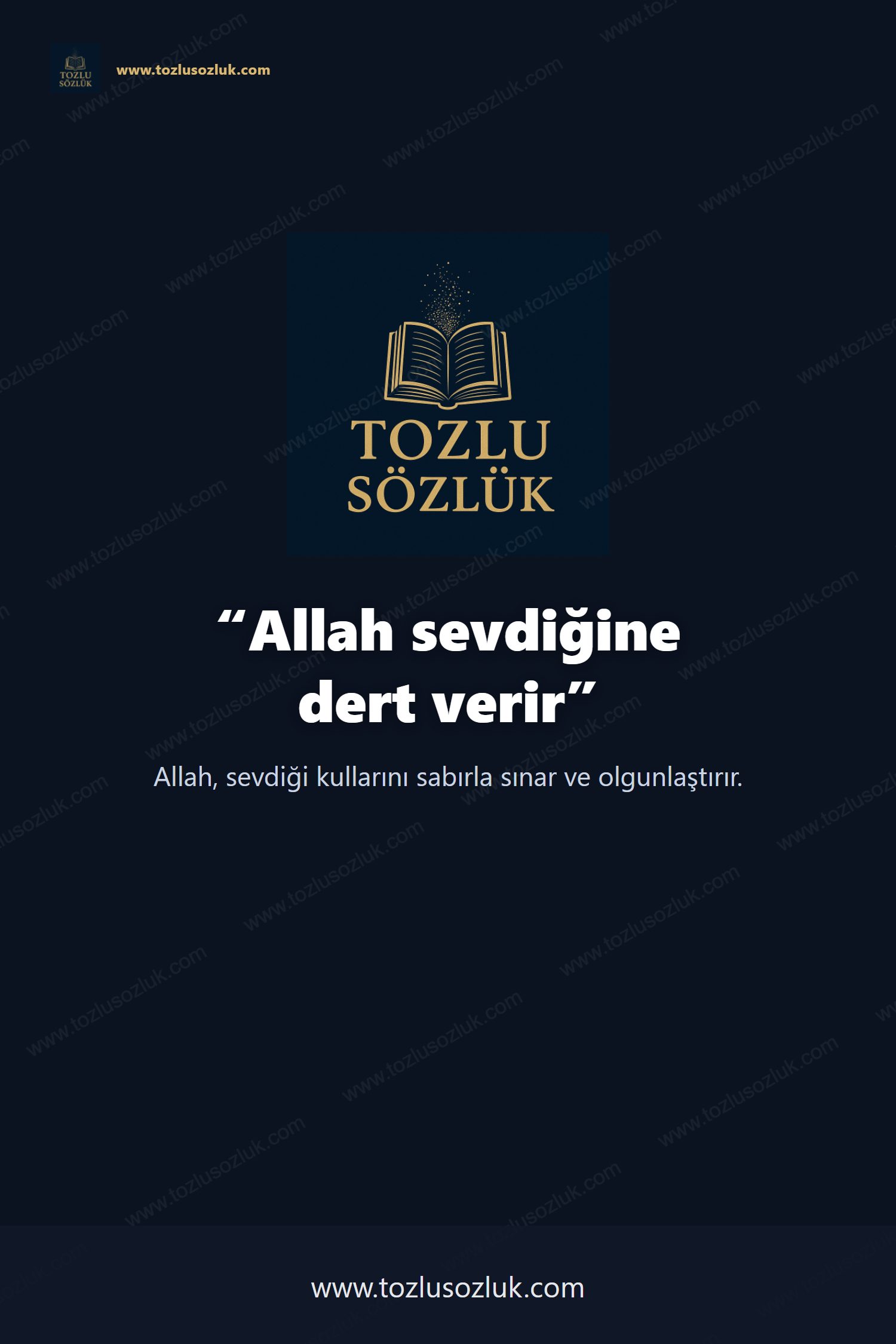 Allah sevdiğine dert verir Pinterest görseli