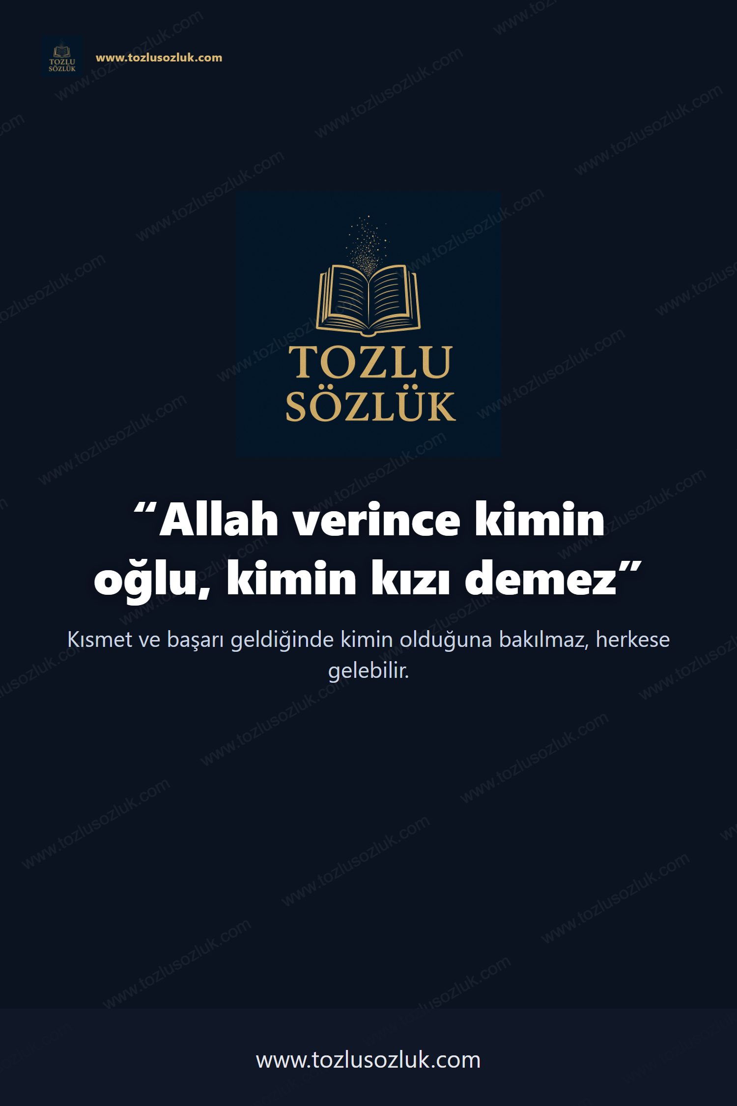 Allah verince kimin oğlu, kimin kızı demez Pinterest görseli