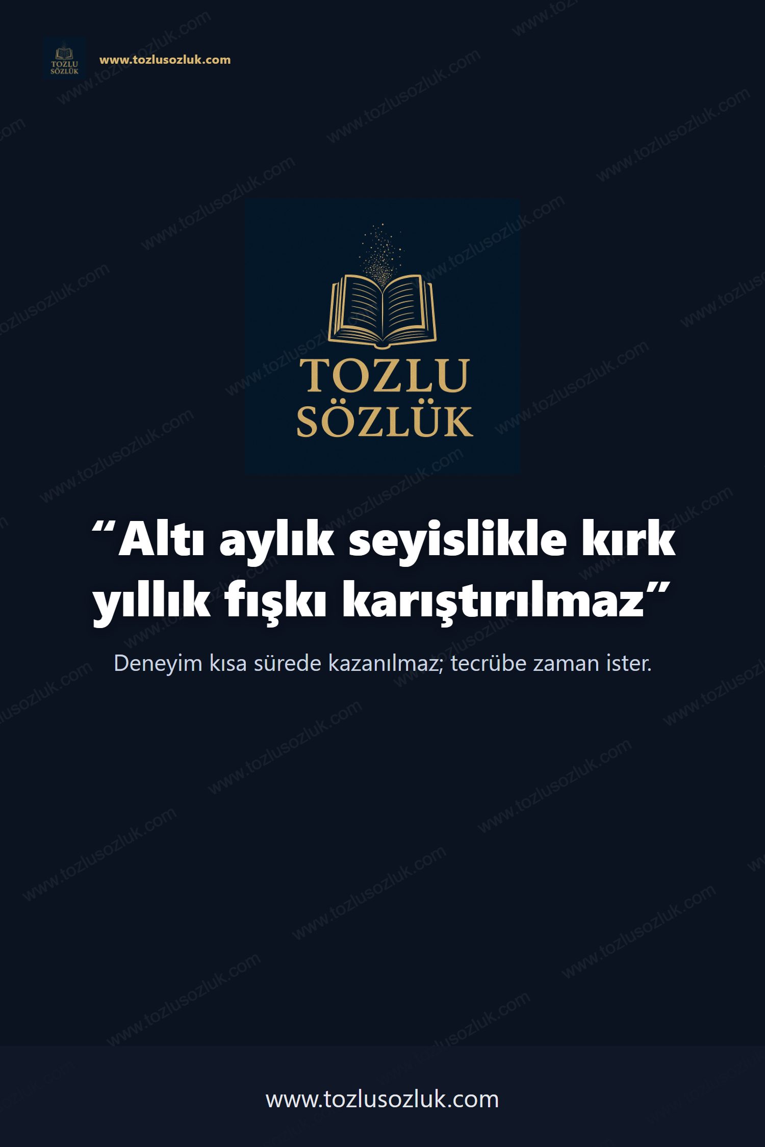Altı aylık seyislikle kırk yıllık fışkı karıştırılmaz Pinterest görseli