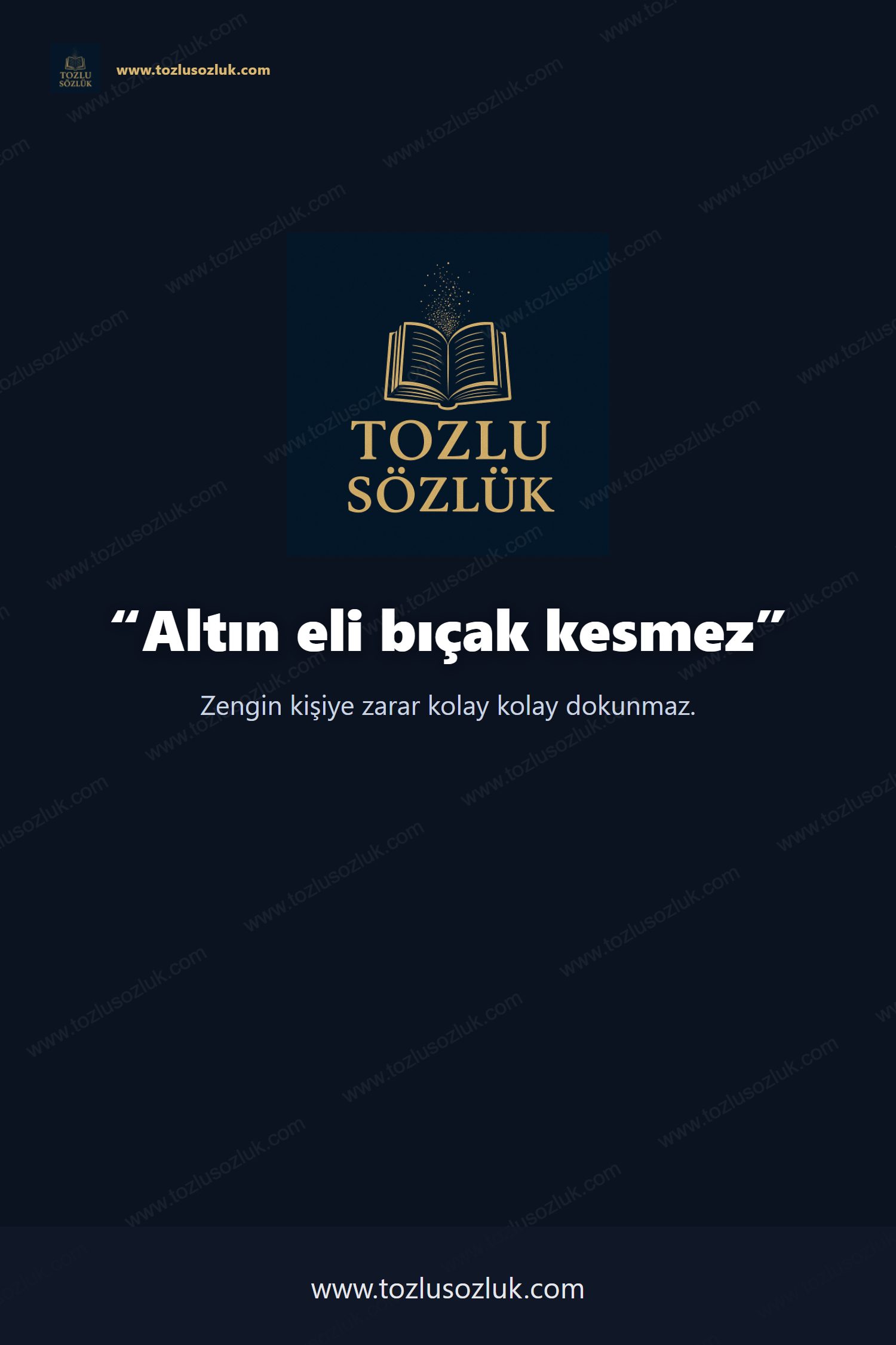 Altın eli bıçak kesmez Pinterest görseli