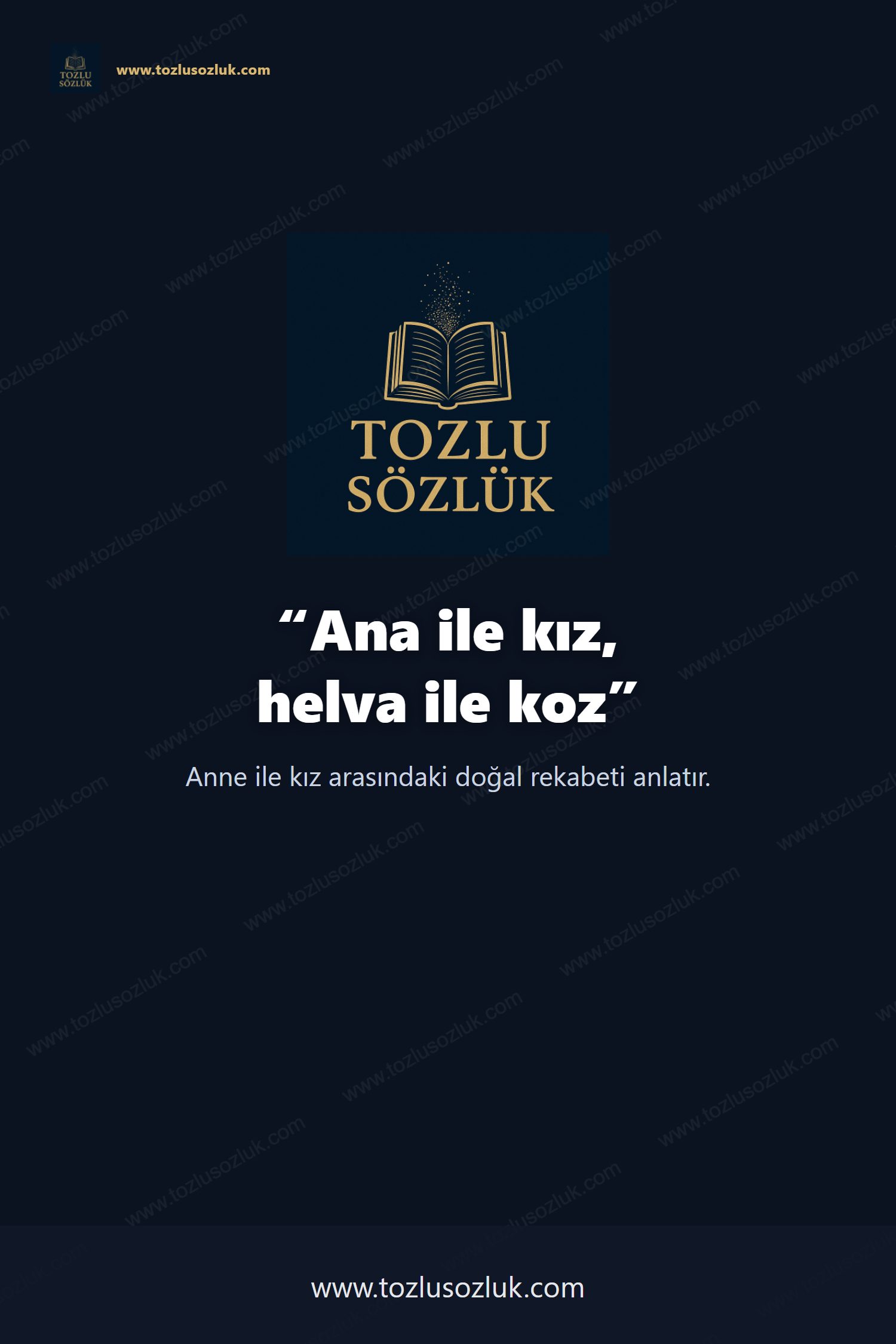 Ana ile kız, helva ile koz Pinterest görseli