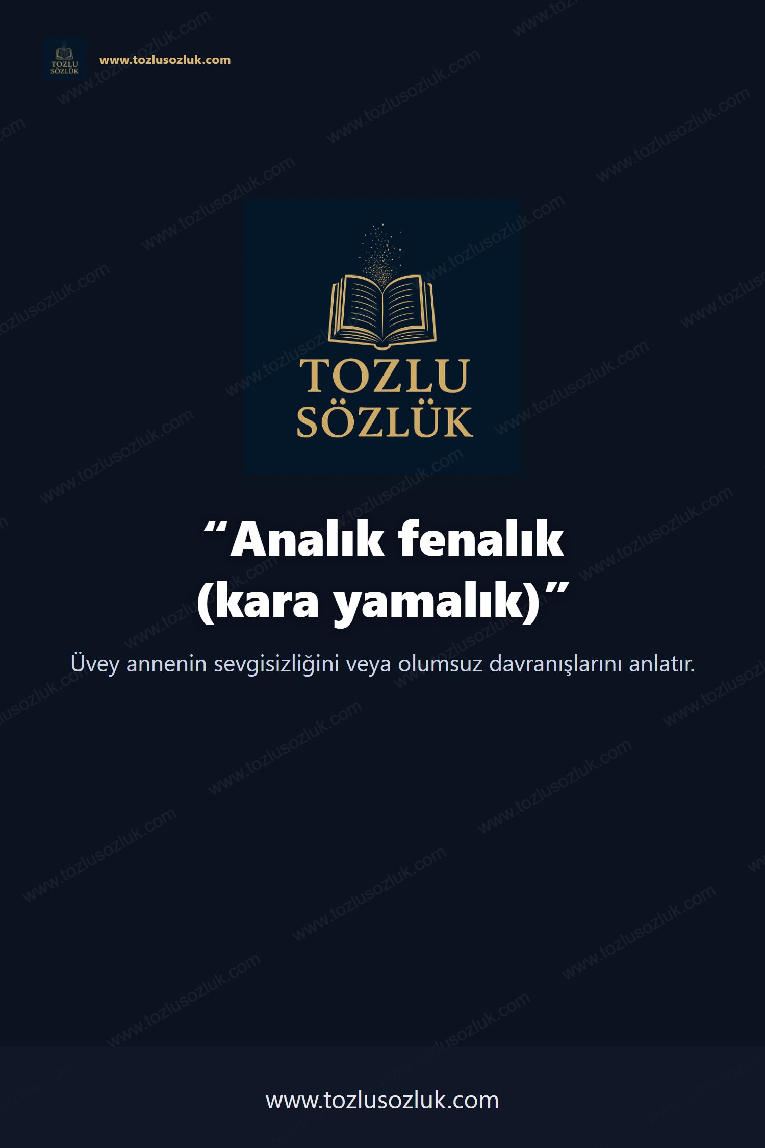 Analık fenalık (kara yamalık) Pinterest görseli