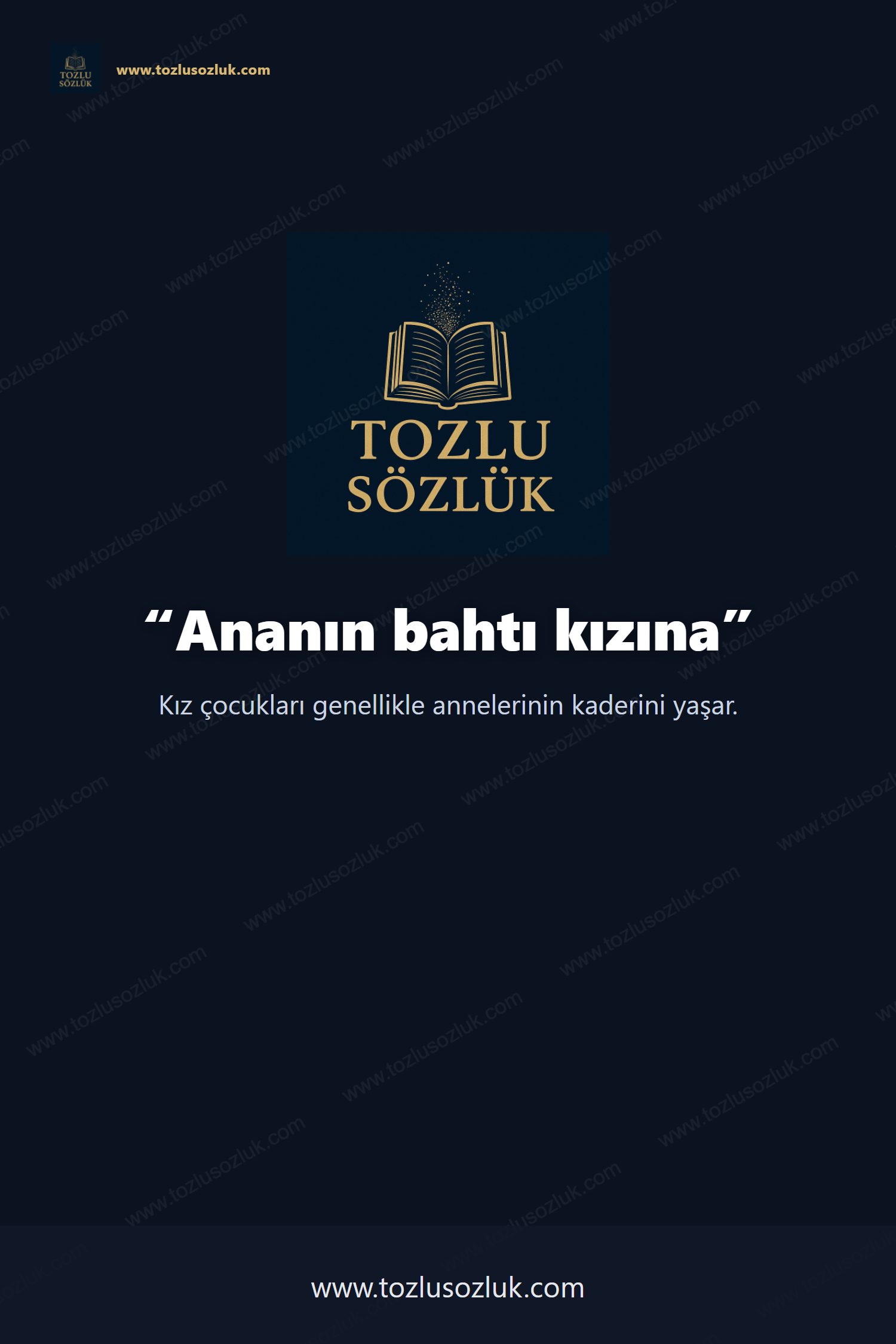 Ananın bahtı kızına Pinterest görseli