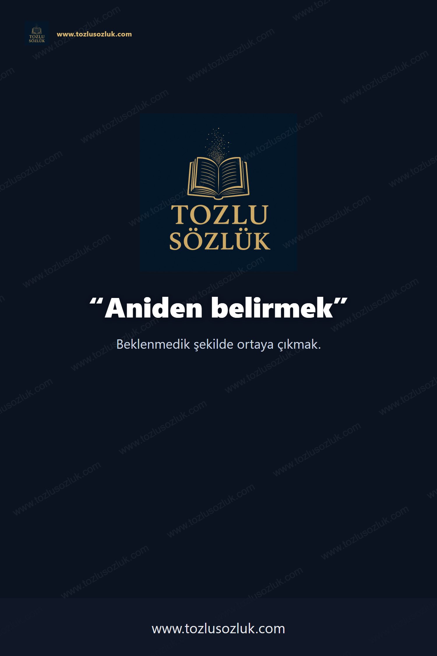 Aniden belirmek Pinterest görseli