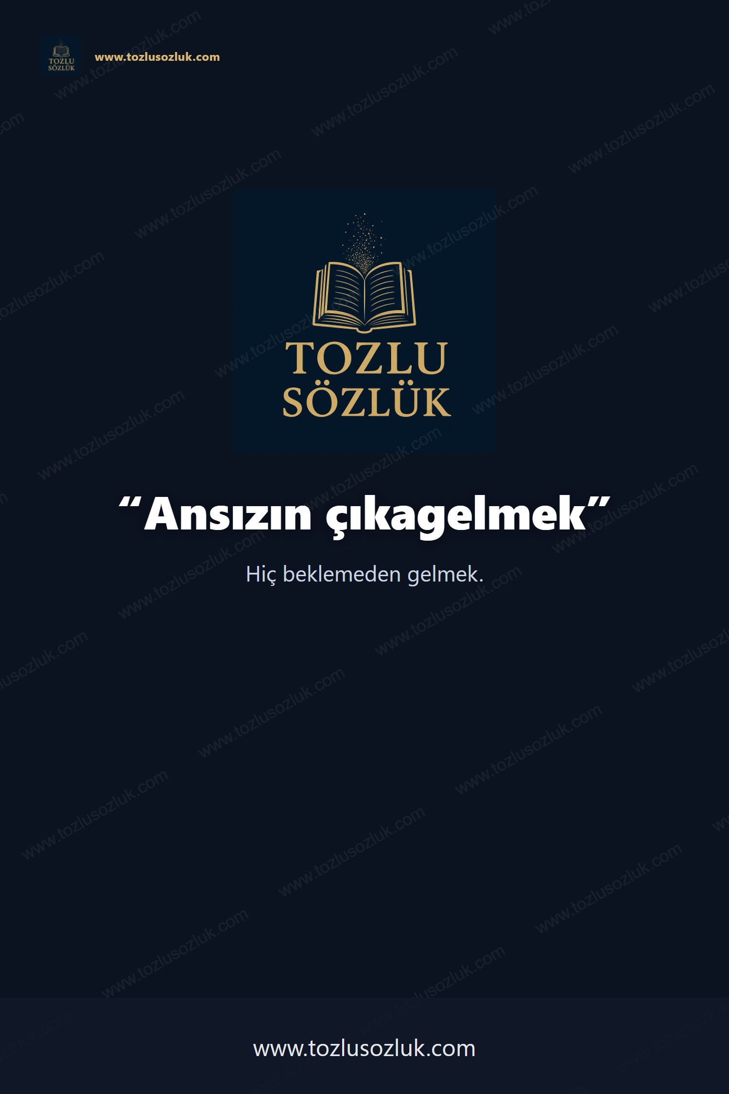Ansızın çıkagelmek Pinterest görseli
