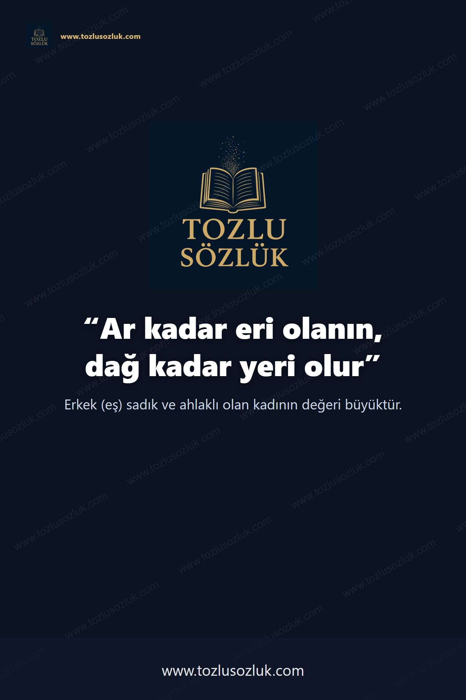 Ar kadar eri olanın, dağ kadar yeri olur Pinterest görseli